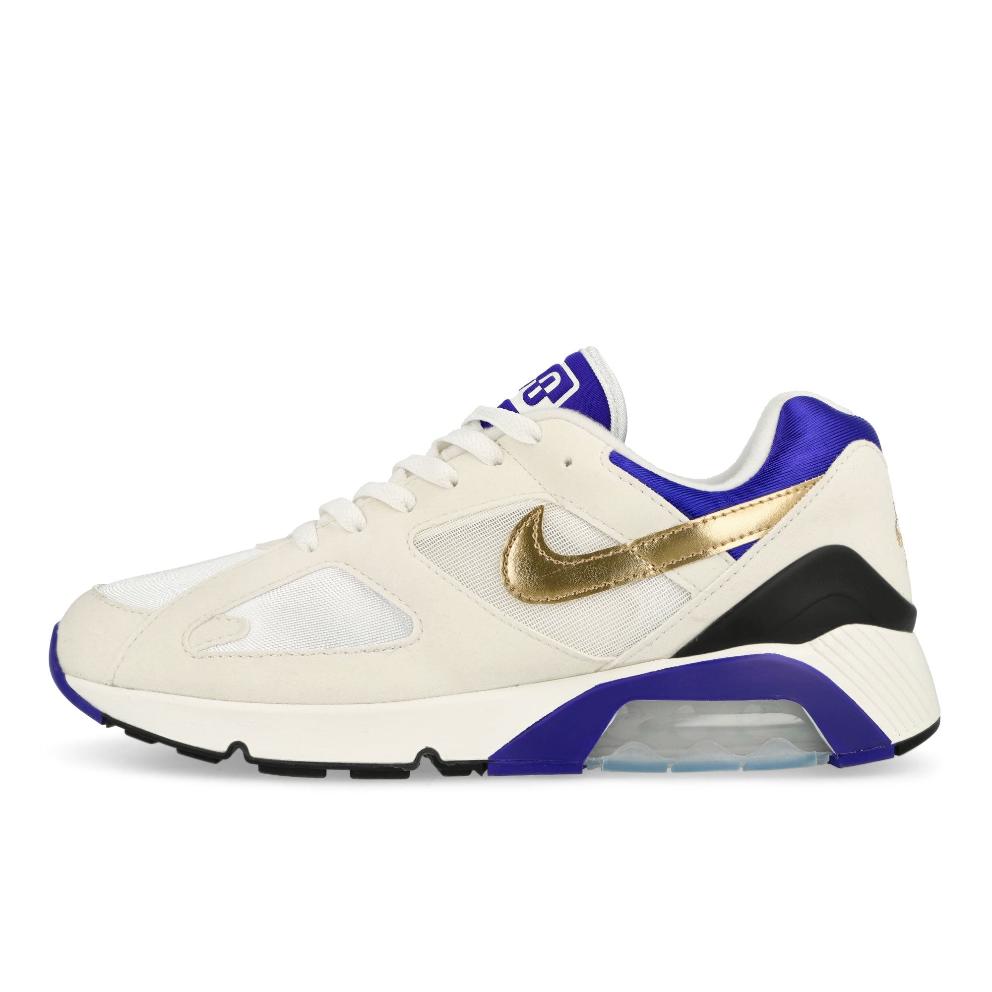 Nike Air 180 Summit White / Metallic Gold - Concord - Black Low Top Sneakers FJ9259 101 | Overkill