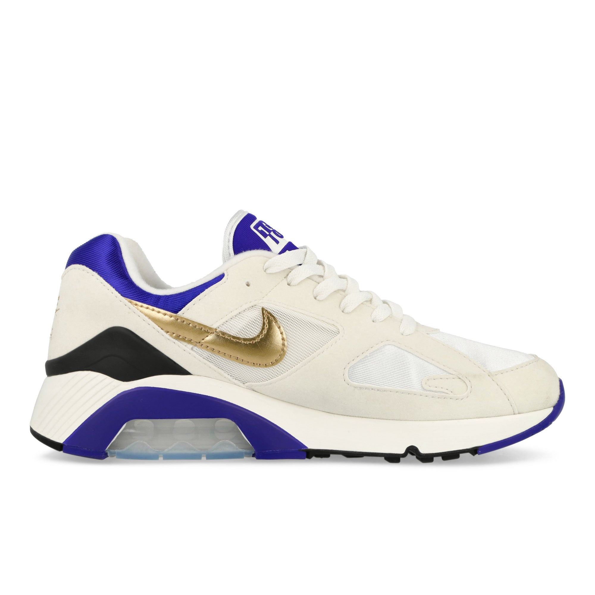 Nike Air 180 Summit White / Metallic Gold - Concord - Black Low Top Sneakers Silhouette | Overkill
