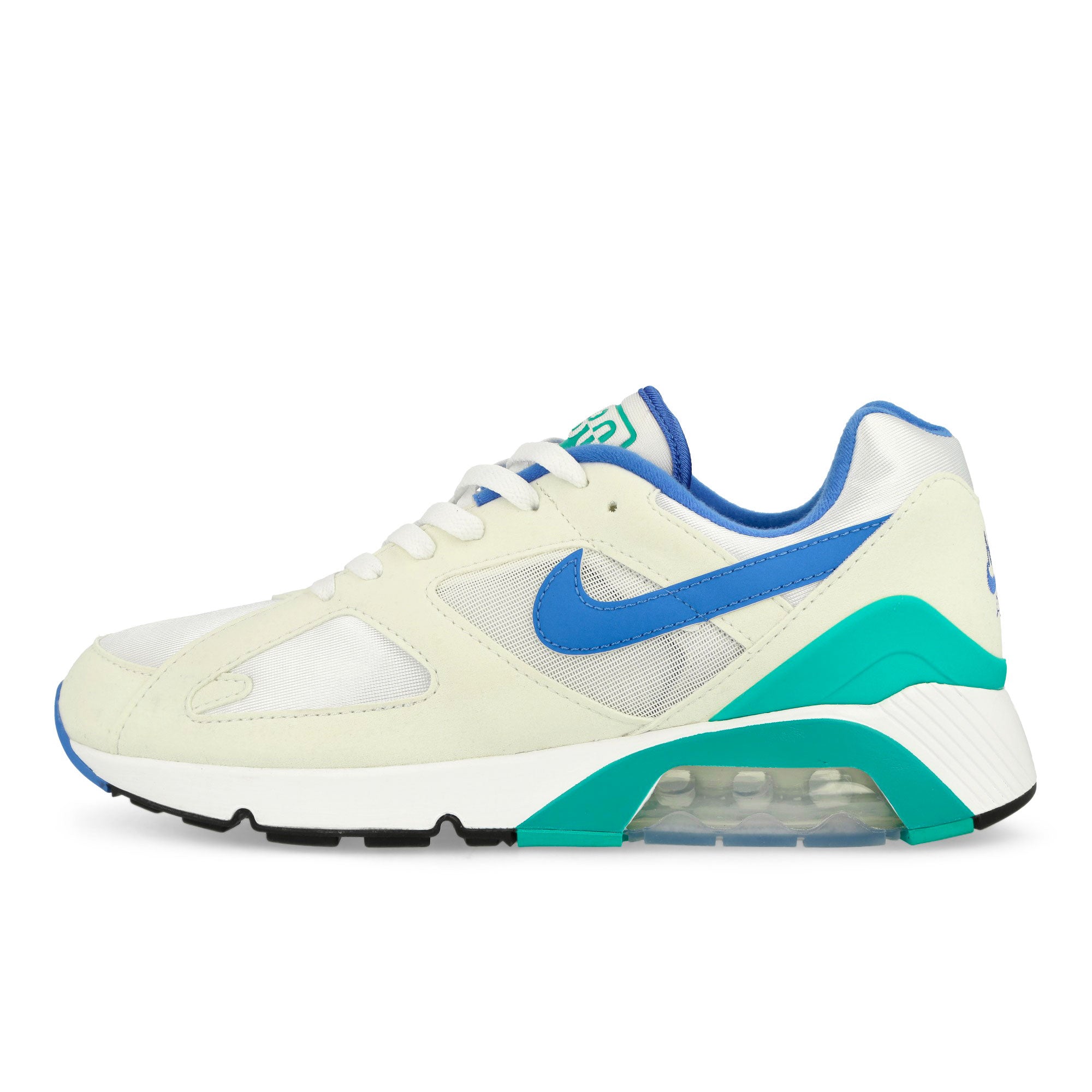 Nike Air 180 White / Medium Blue - Clear Jade II - Black Low Top Sneakers FJ9259 102 | Overkill