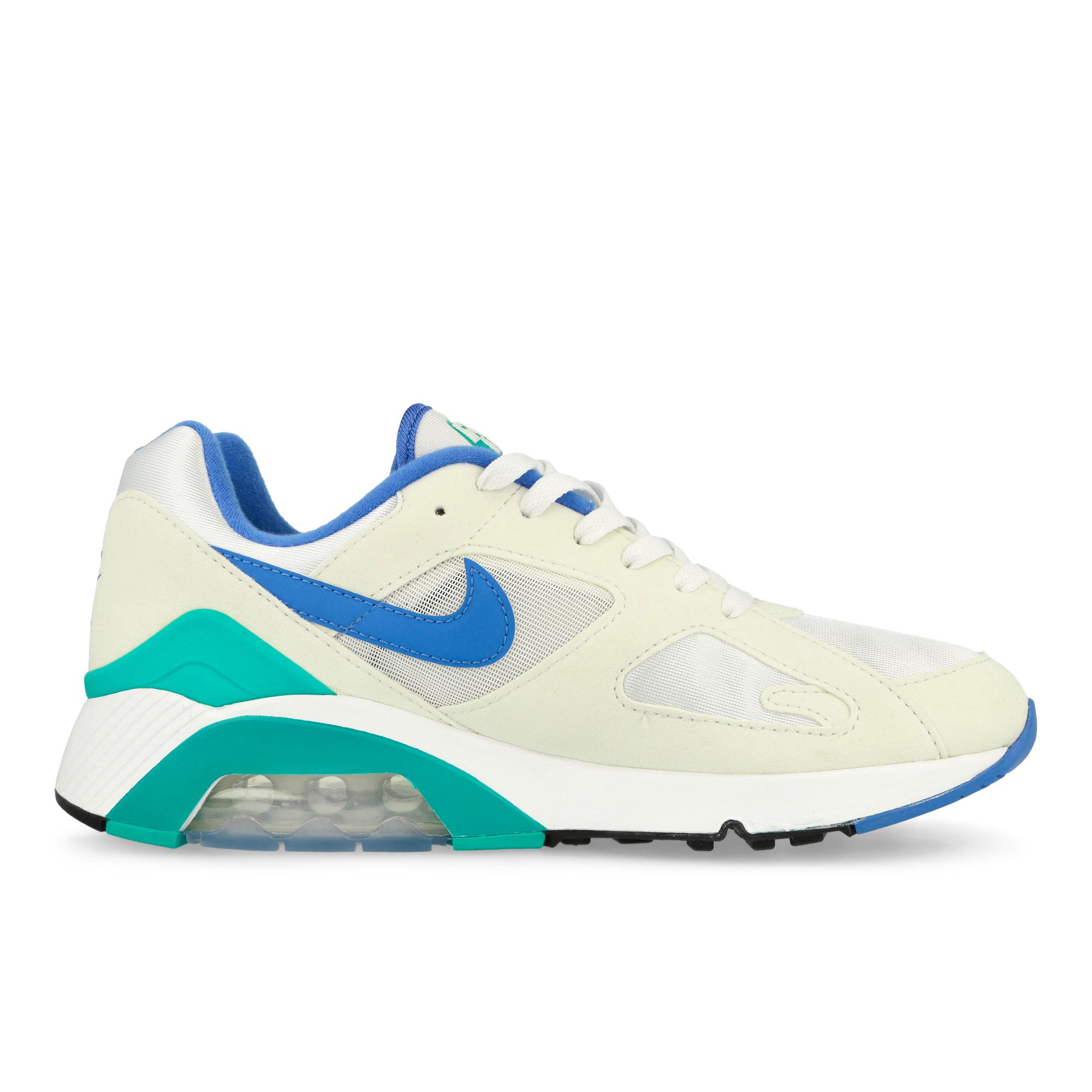 Nike Air 180 White / Medium Blue - Clear Jade II - Black Low Top Sneakers Silhouette | Overkill