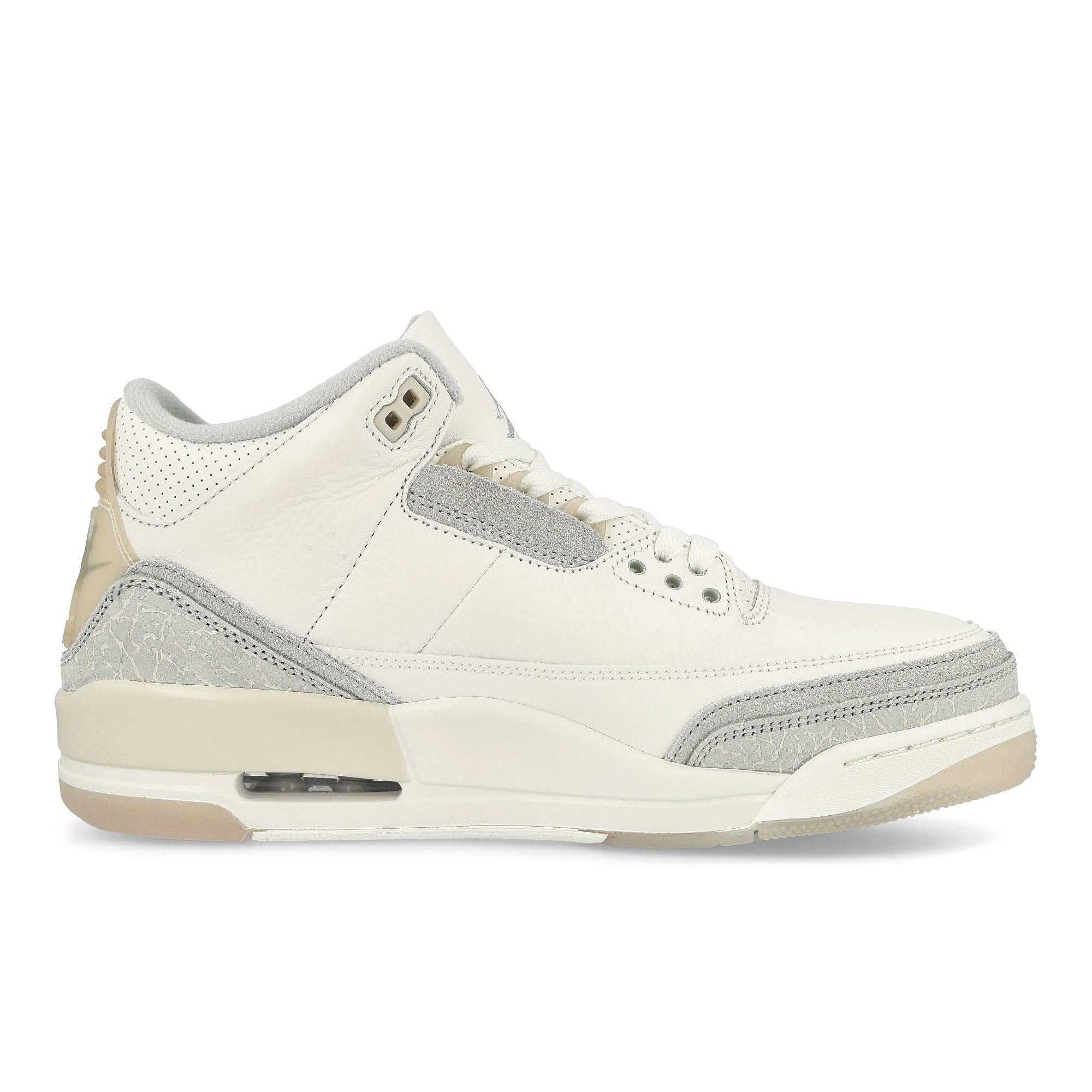 Jordan Air Jordan 3 Retro Ivory / Grey Mist - Cream Mid Top Sneakers Silhouette | Overkill