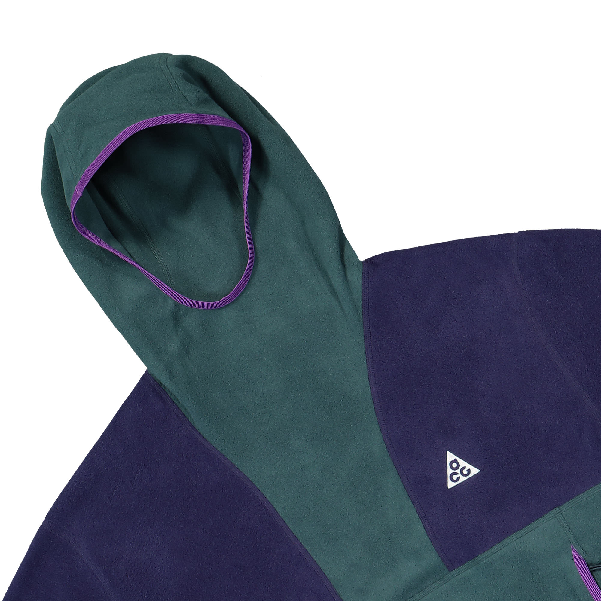 Nike ACG Wolf Tree Pullover Hoodie Deep Jungle / Purple Ink / Summit White Hoodies Close-up | Overkill