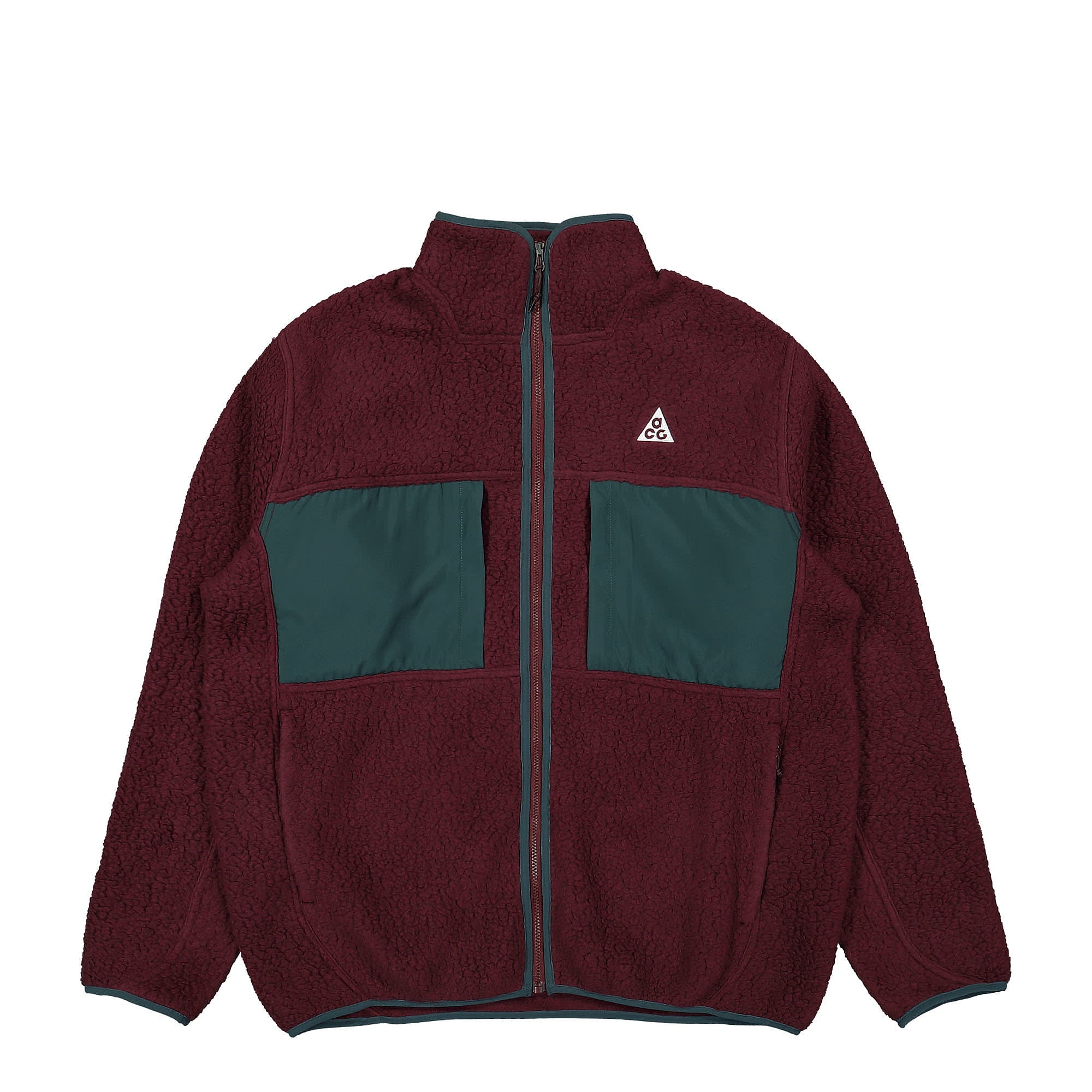 Nike ACG Arctic Wolf Polartec Full-Zip Fleece Jacket Night Maroon / Deep Jungle / Summit White Fleece Jackets FN0372 681 | Overkill