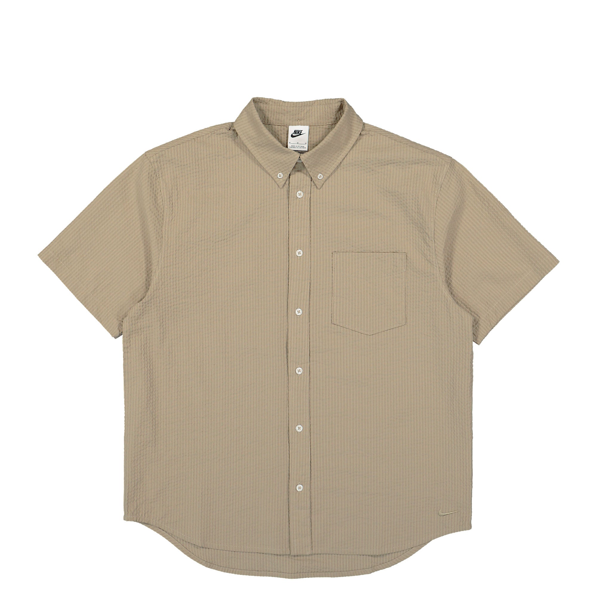 Nike Life Seersucker Shirt Khaki / Khaki Shirts FN3222 247 | Overkill