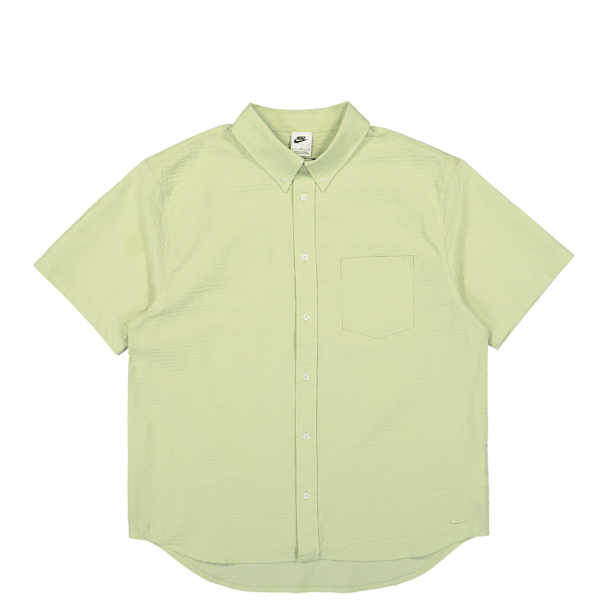 Nike Life Seersucker Shirt Olive Aura / Olive Aura Shirts FN3222 371 | Overkill