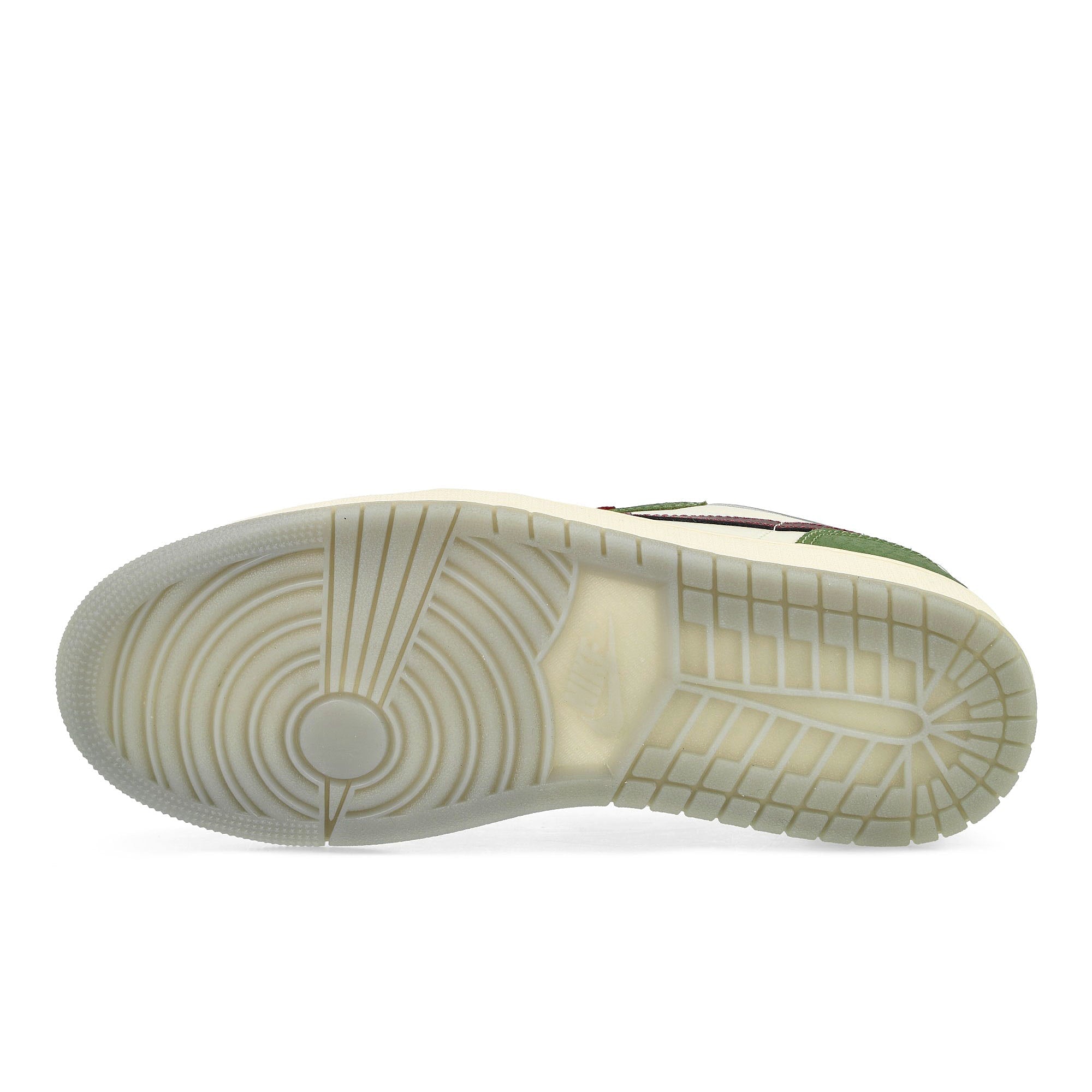 Jordan Air Jordan 1 Retro Low OG Lunar New Year Sail / Cedar - Oil Green - Light Pumice Low Top Sneakers Detail View 1 | Overkill