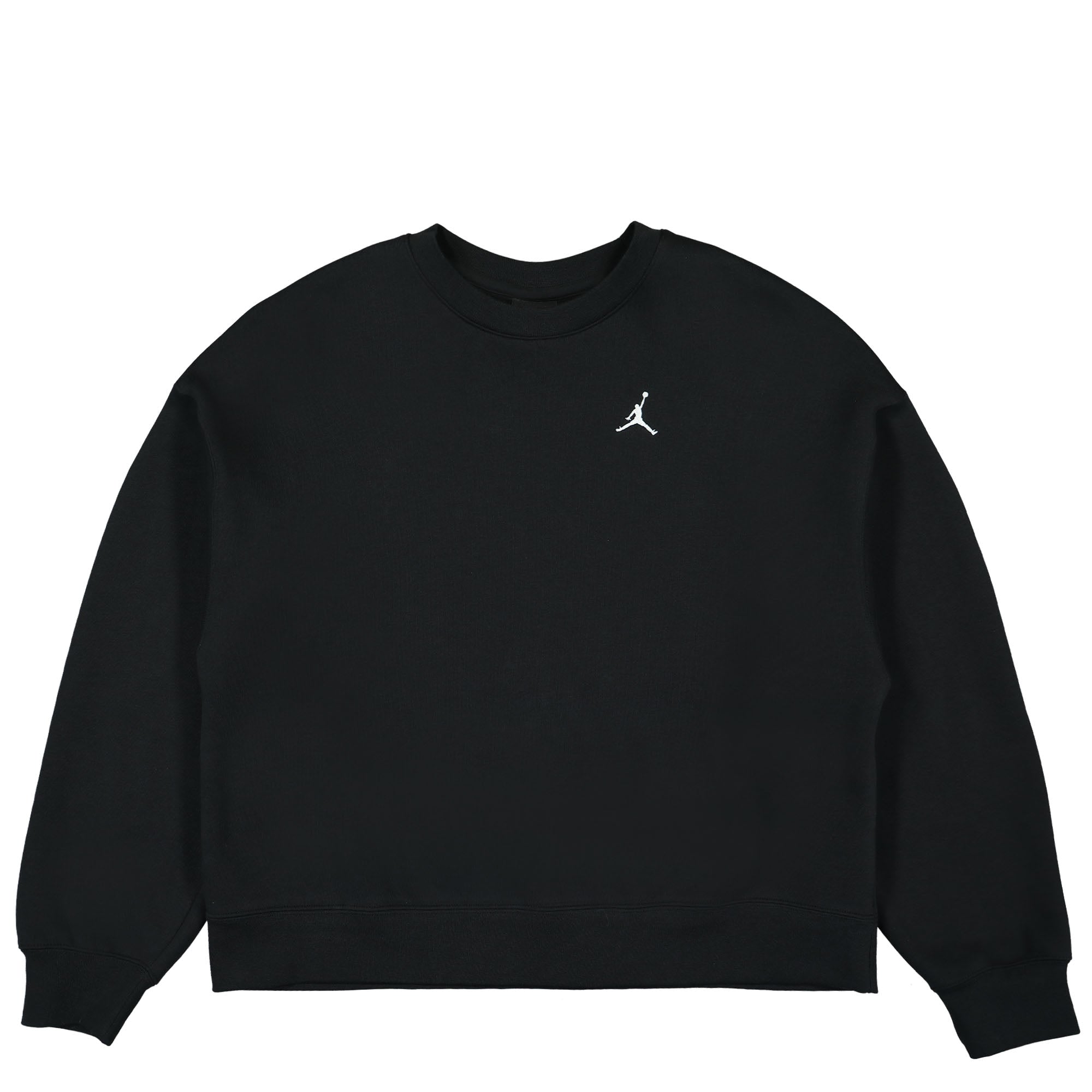Jordan W Brooklyn Fleece Crew Black / White Sweatshirts FN4491 010 | Overkill