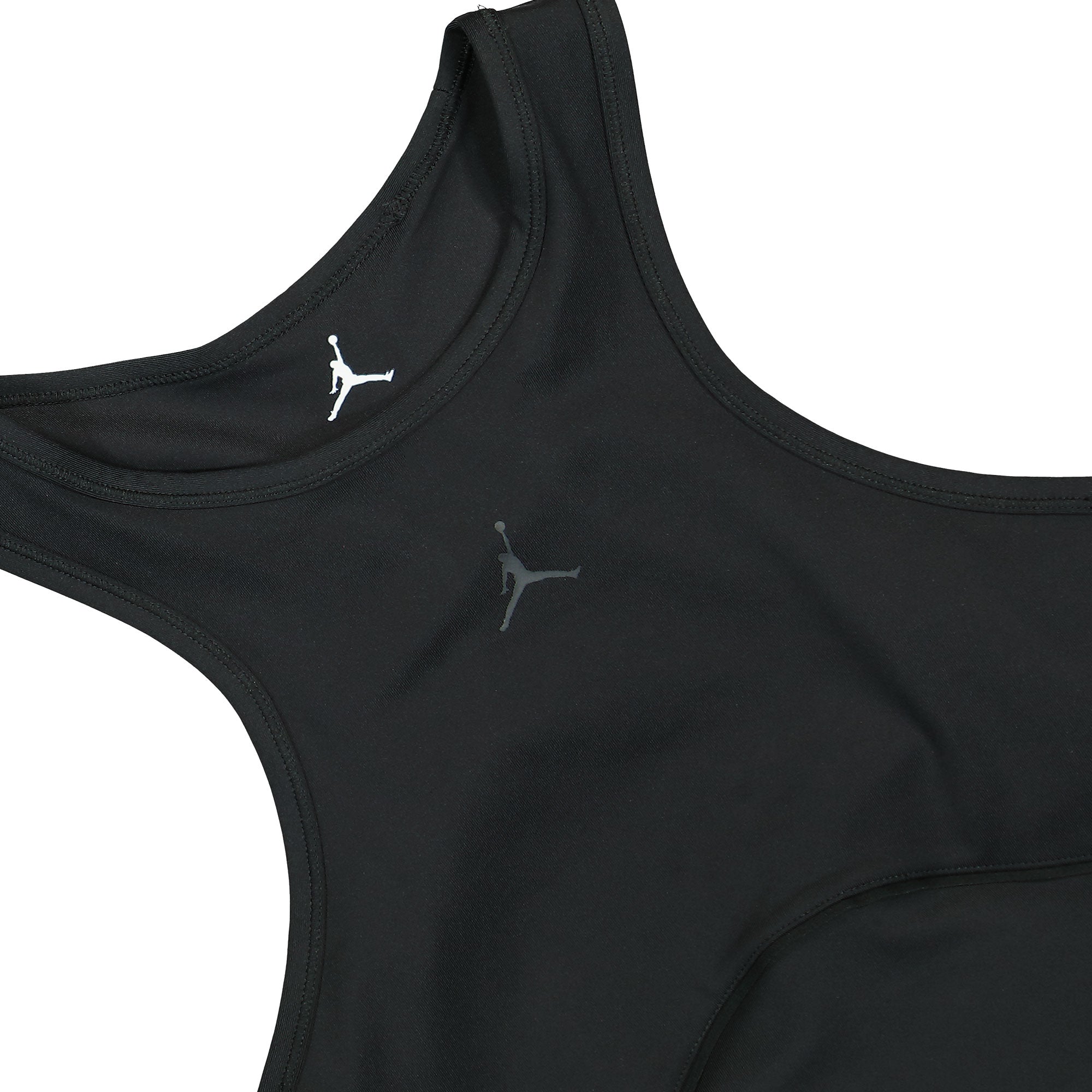 Jordan W Sport Body Con Tank Top Black / Off Noir Tops Close-up | Overkill
