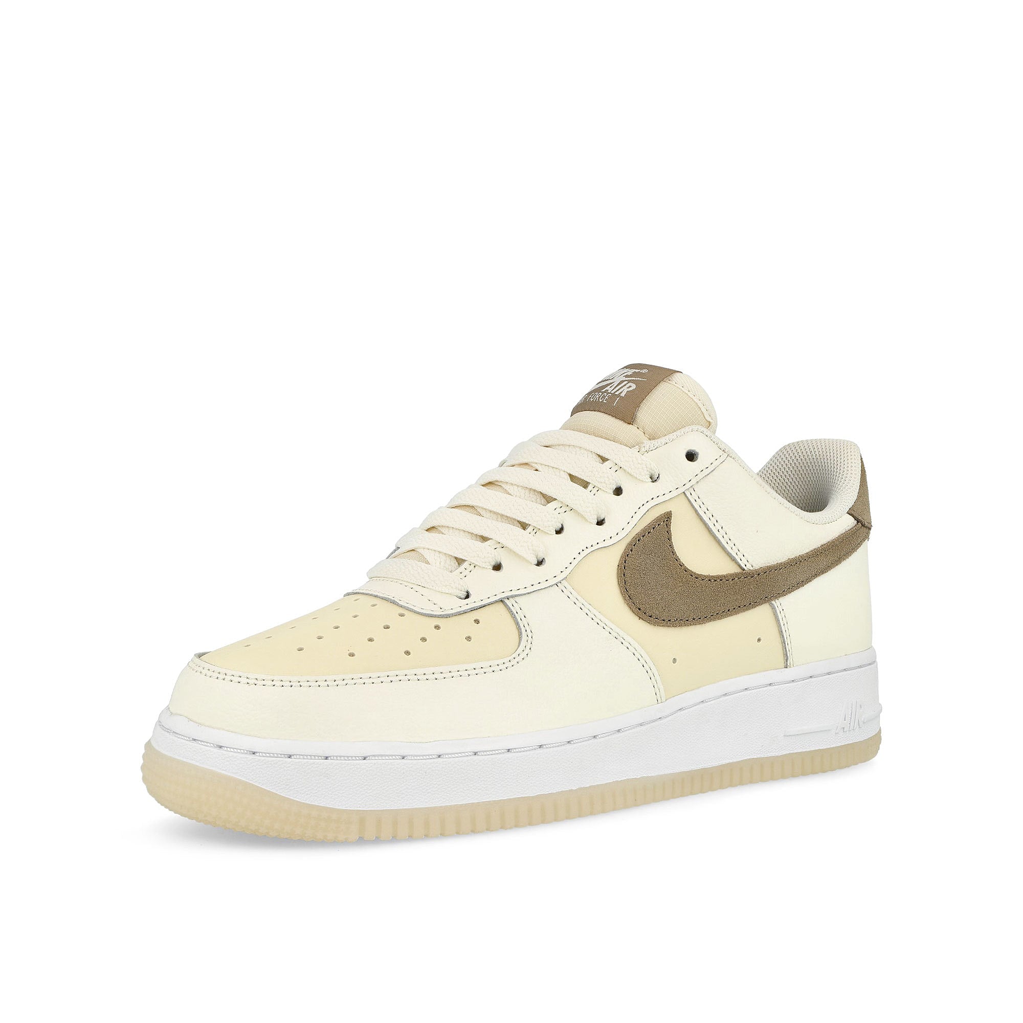 Nike Air Force 1 '07 LV8 Sail / Khaki - Coconut Milk - White Low Top Sneakers Close Up | Overkill
