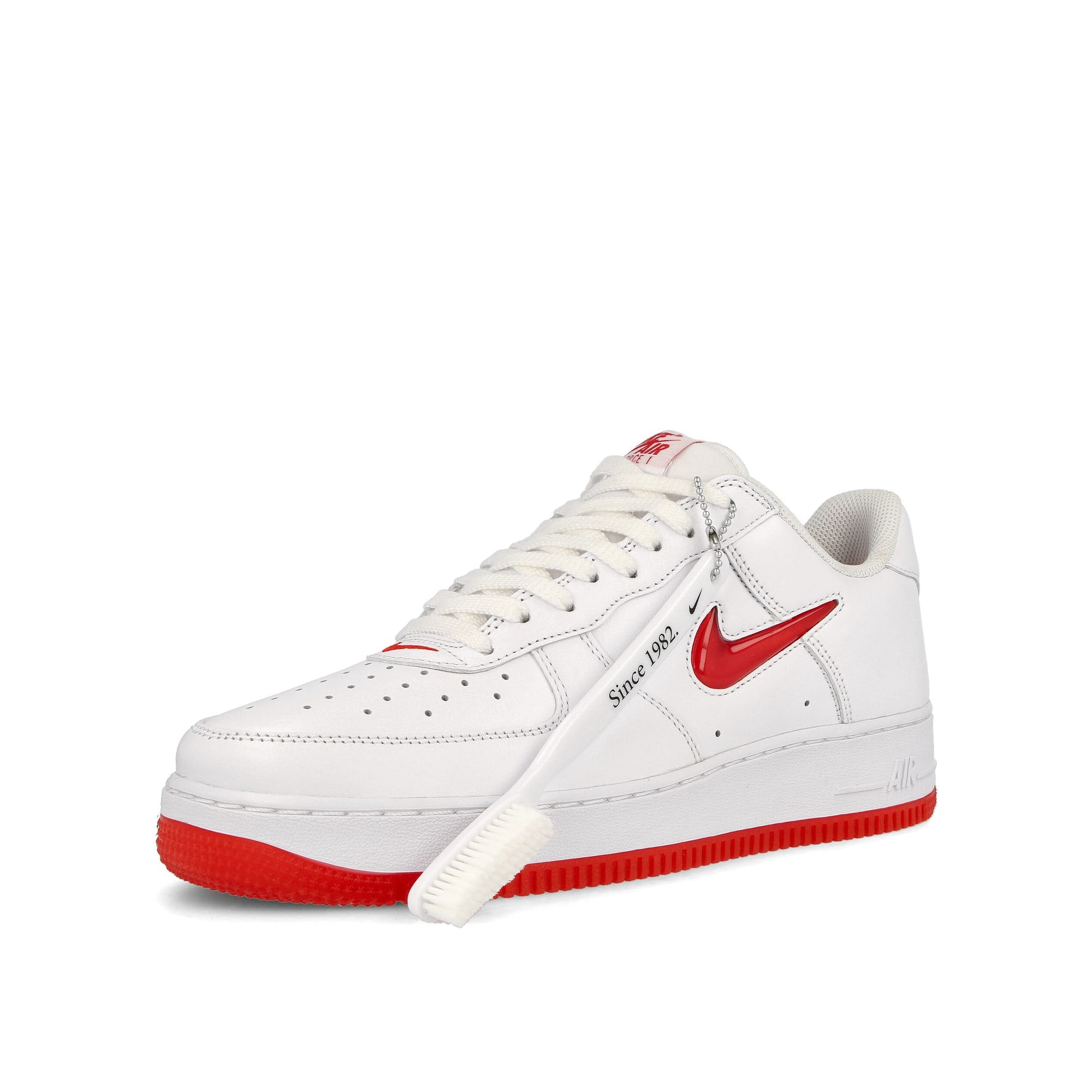 Nike Air Force 1 Low Retro White-University Red Low Top Sneakers Close Up | Overkill