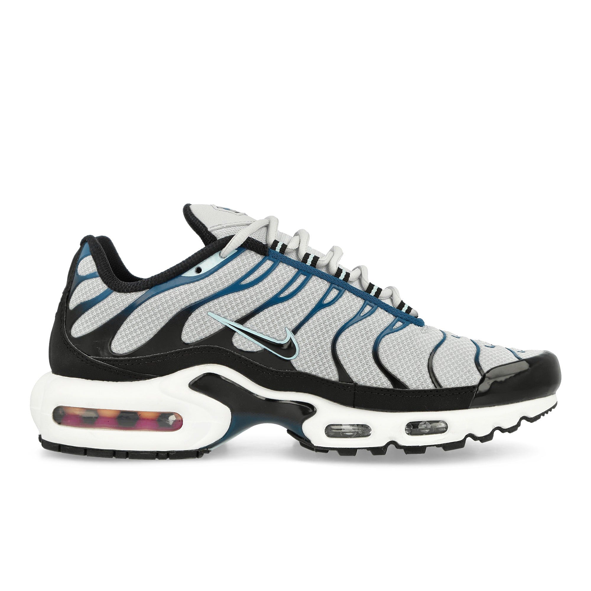 Nike Air Max Plus Pure Platinum / Black - Court Blue Low Top Sneakers Silhouette | Overkill