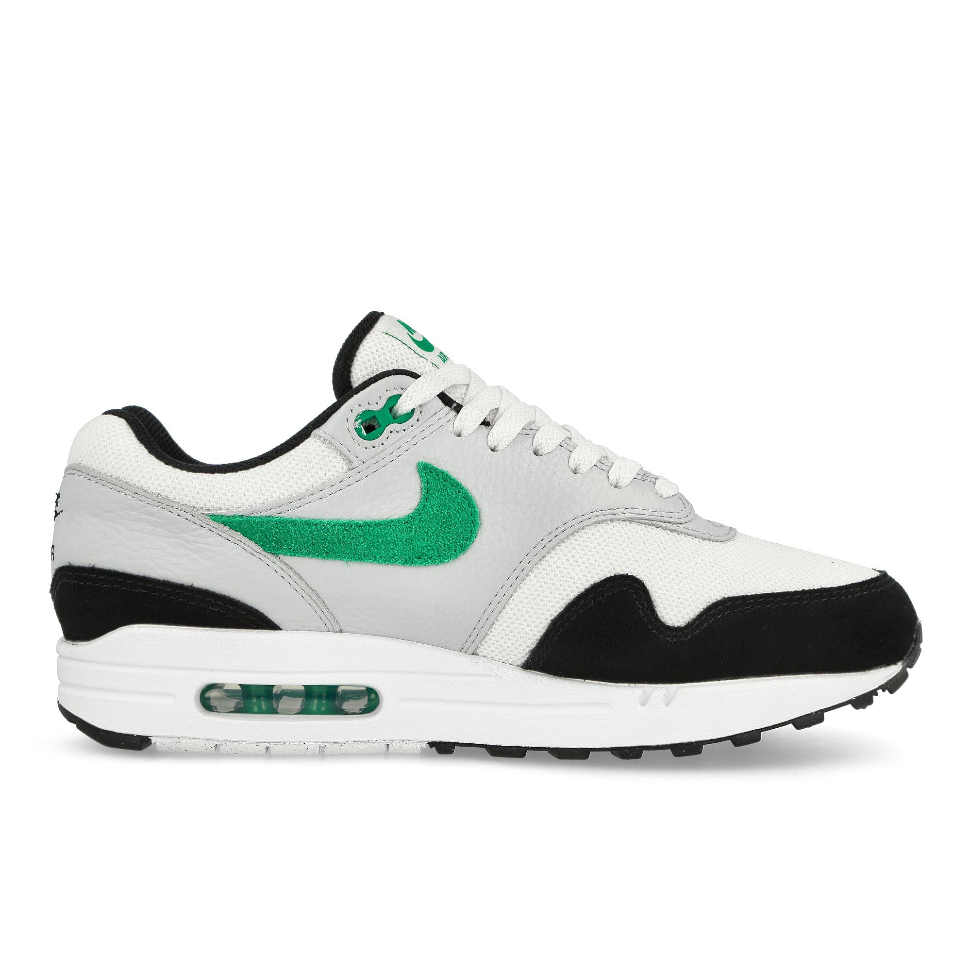 Nike Air Max 1 White / Stadium Green - Pure Platinum - Black Low Top Sneakers Silhouette | Overkill