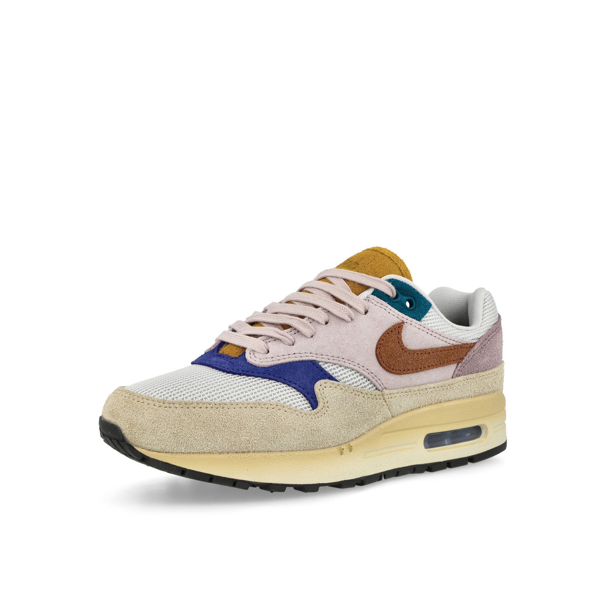 Nike Wmns Air Max 1 87 Premium Grain / Rugged Orange - Plum Fog - Violet Dust Low Top Sneakers Close Up | Overkill