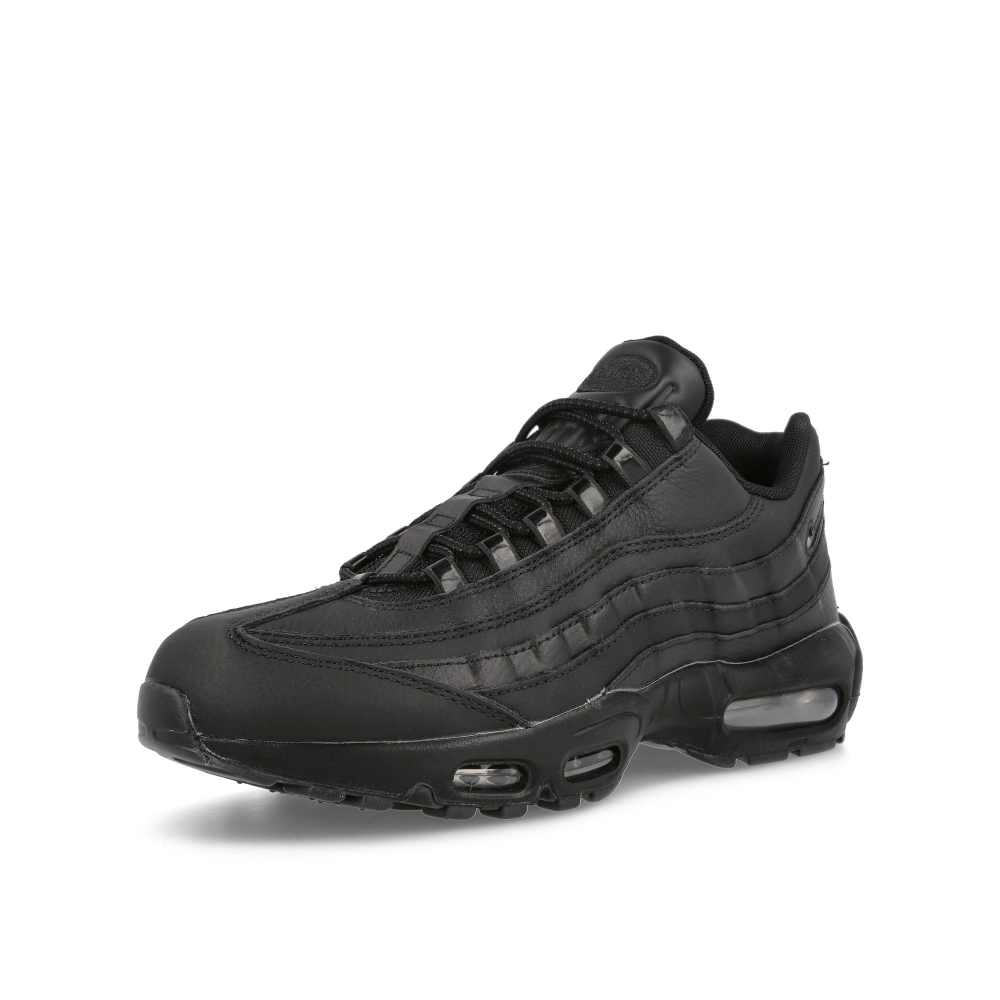Nike Air Max 95 Black-Metallic Silver - Anthracite Low Top Sneakers Close Up | Overkill