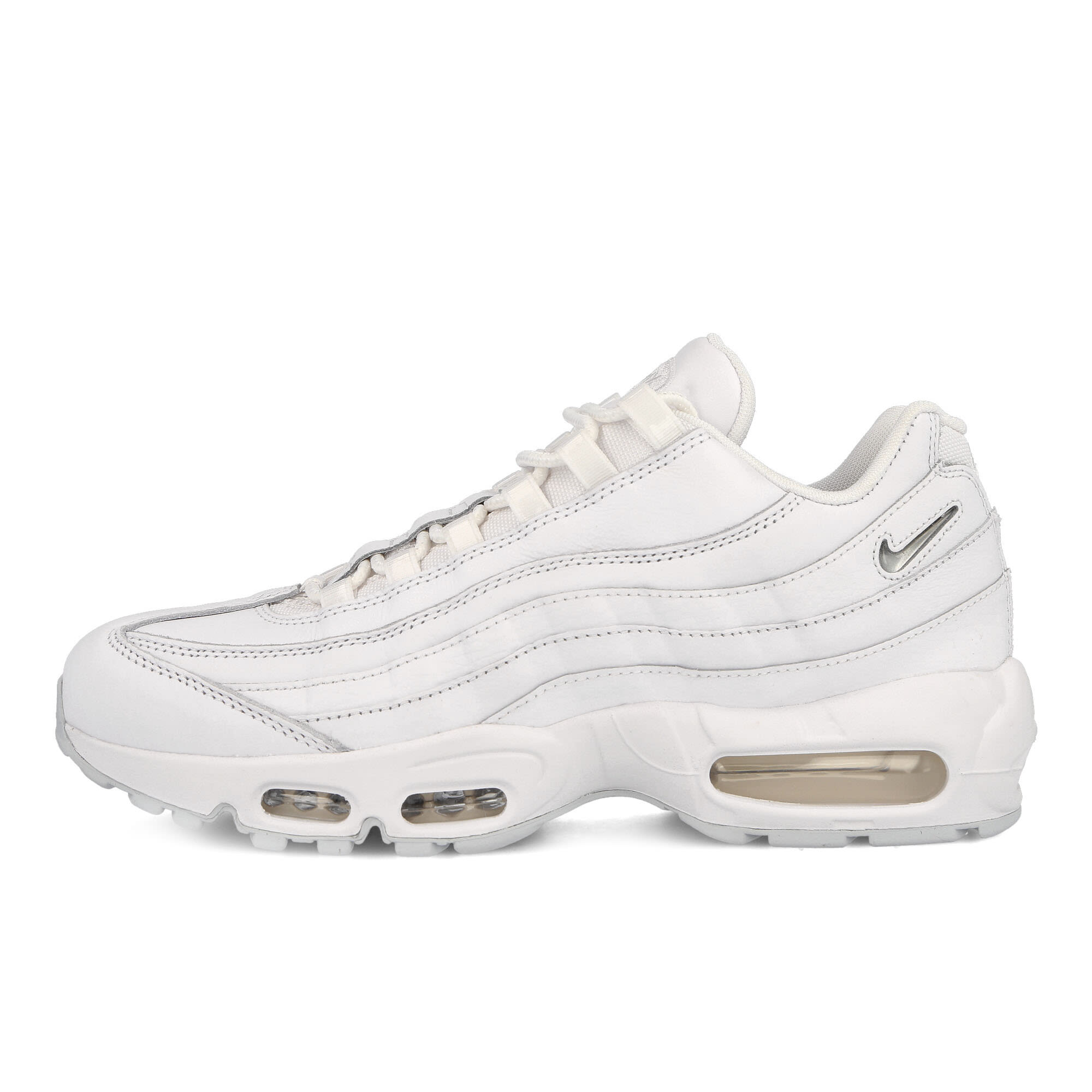 Nike Air Max 95 White-Metallic Silver-Summit White-Sail Low Top Sneakers FN7273 100 | Overkill