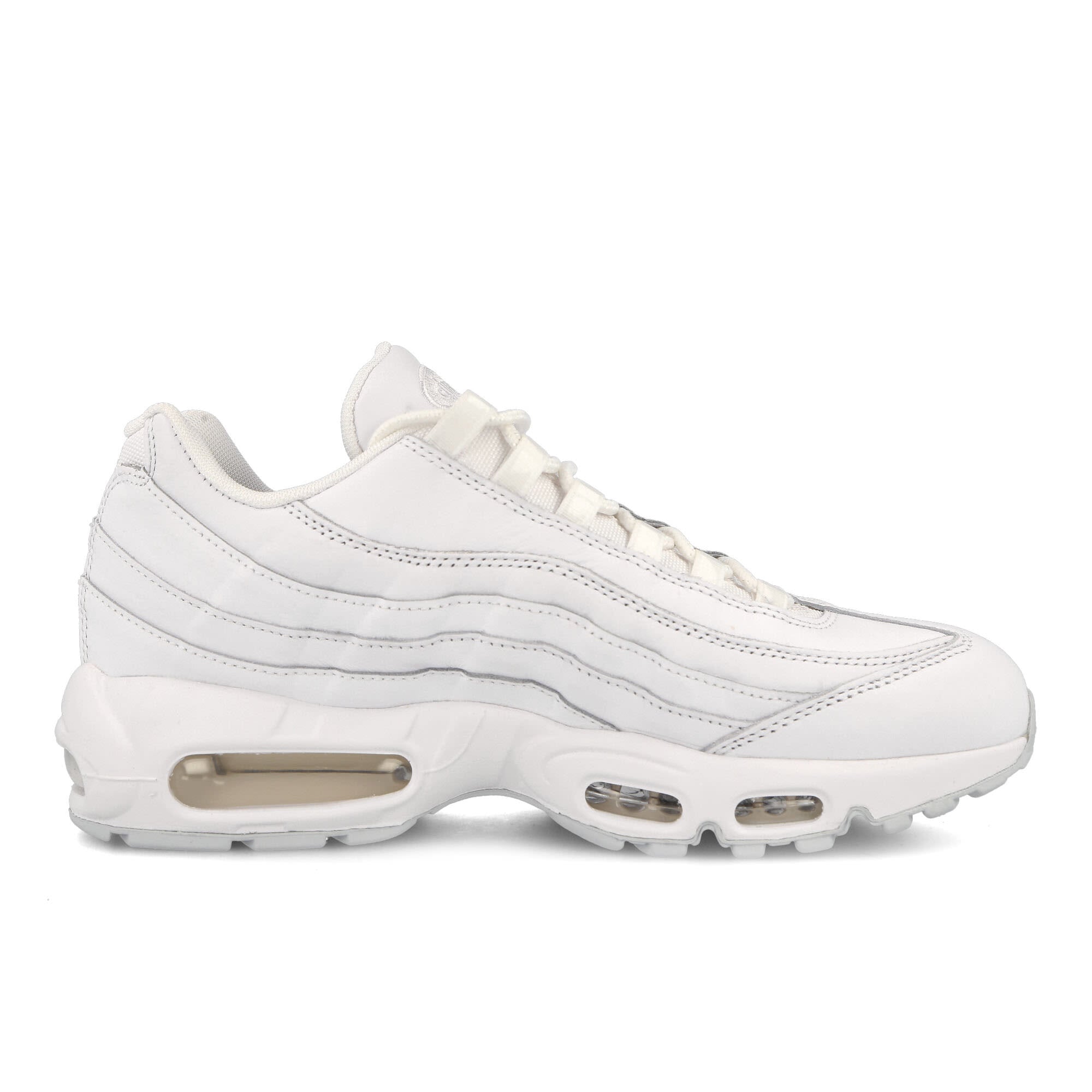 Nike Air Max 95 White-Metallic Silver-Summit White-Sail Low Top Sneakers Silhouette | Overkill