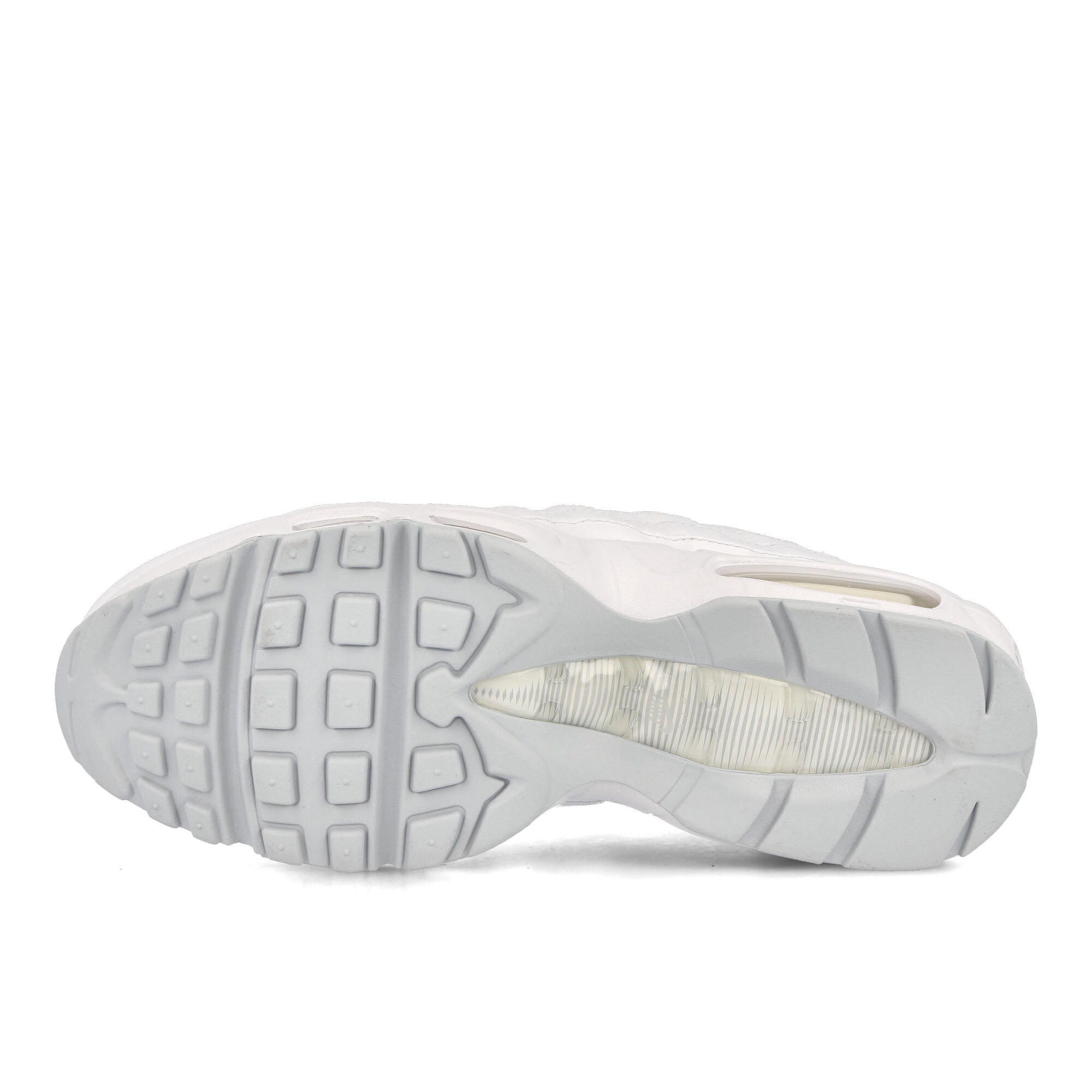 Nike Air Max 95 White-Metallic Silver-Summit White-Sail Low Top Sneakers Detail View 1 | Overkill