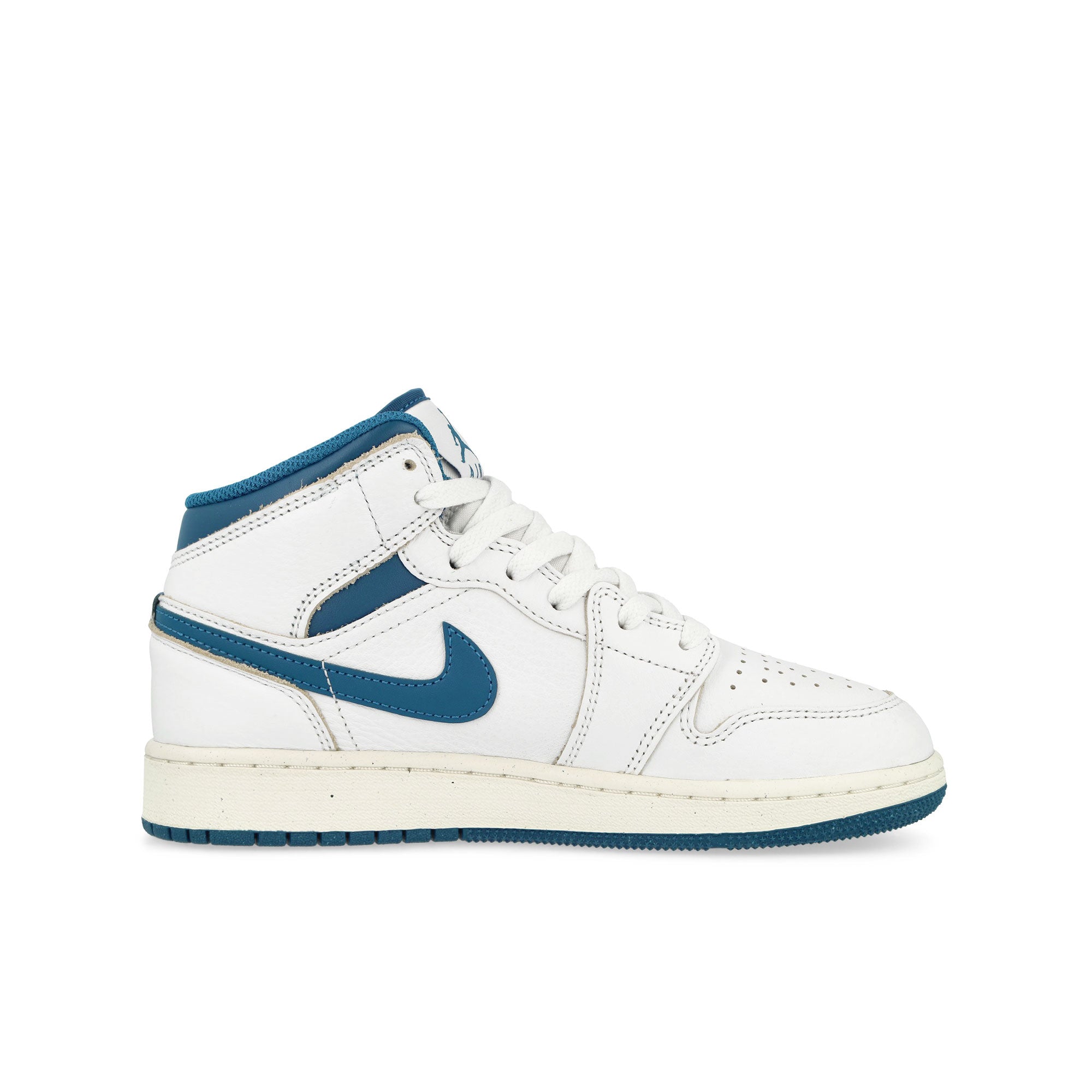 Jordan Air Jordan 1 Mid SE GS White / Industrial Blue - Sail Mid Top Sneakers Silhouette | Overkill