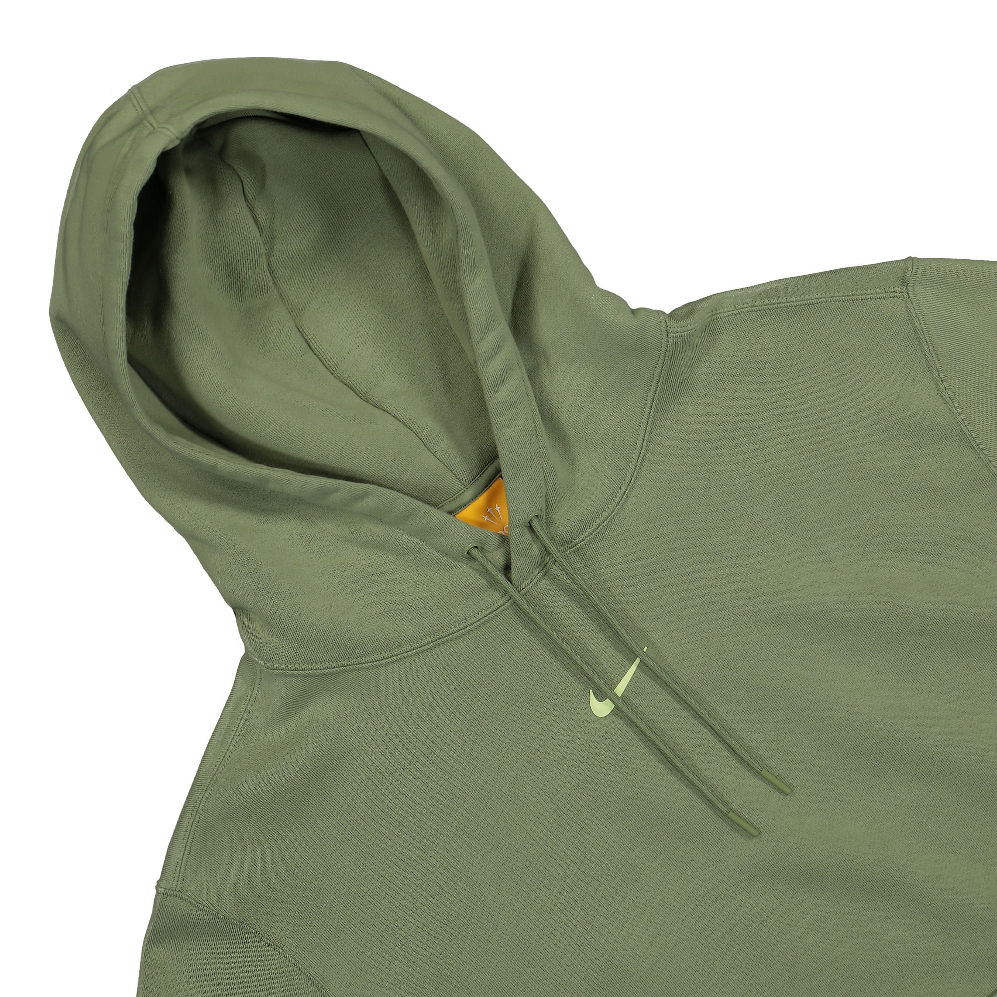 Nike NRG CS Fleece Hoodie Oil Green / Light Liquid Lime Hoodies Close-up | Overkill