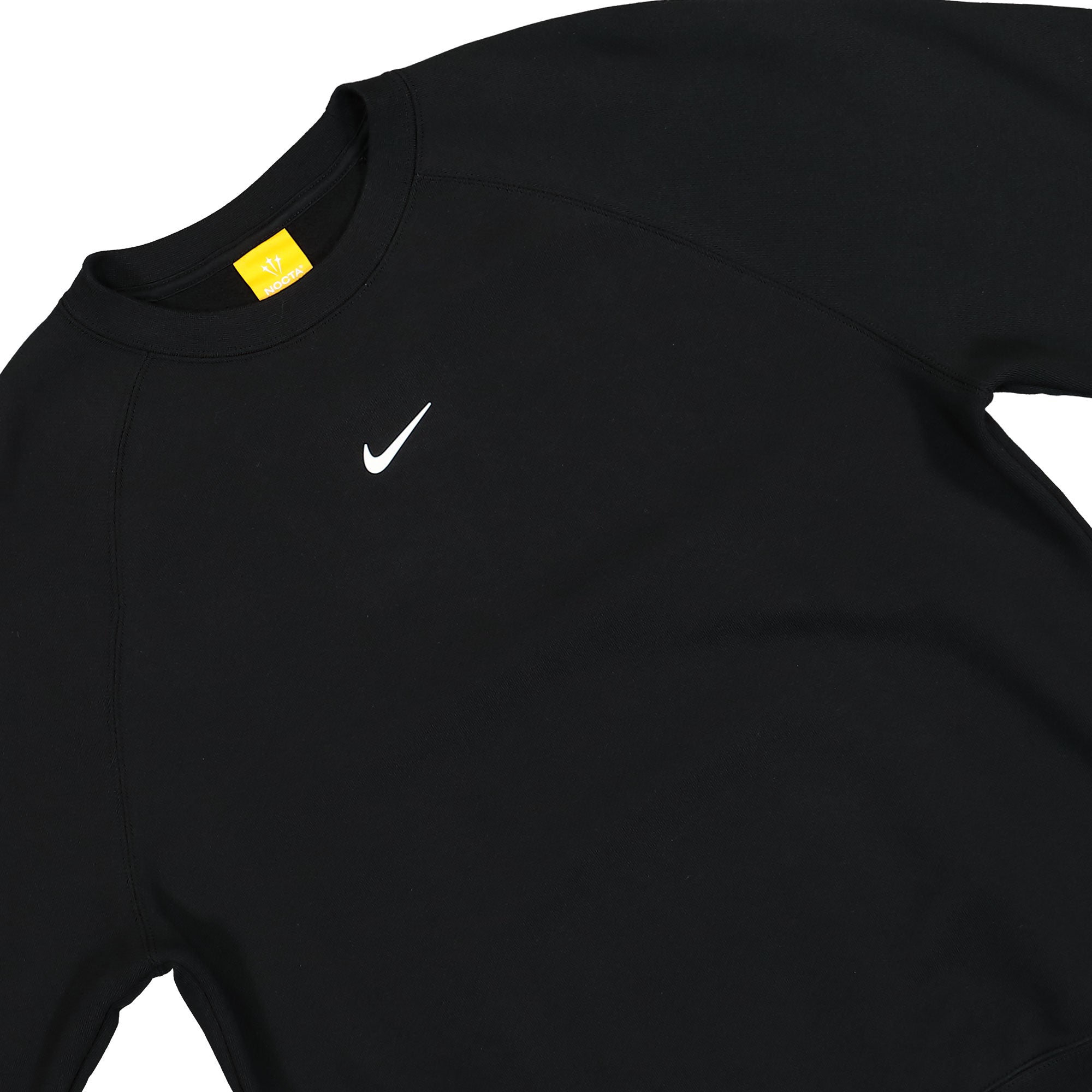 Nike NRG CS Fleece Crew Black / White Sweatshirts Close-up | Overkill