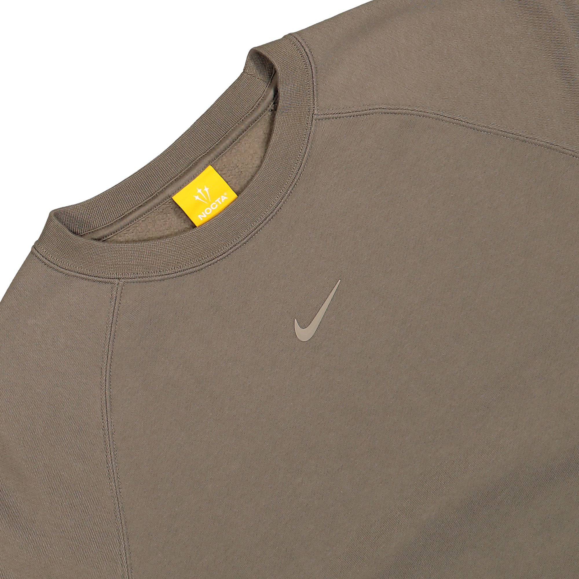Nike Fleece Crewneck Sweatshirt Olive Grey / Moon Fossil / Moon Fossil Sweatshirts Close-up | Overkill