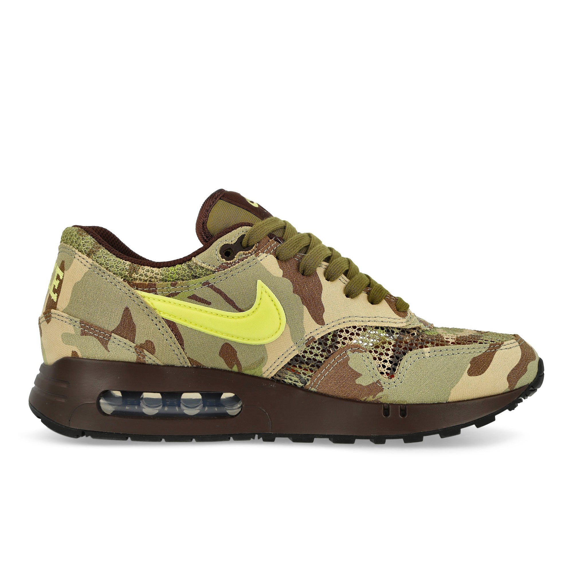 Nike Air Max 1 '86 OG Earth / Light Lemon Twist - Oil Green - Black Low Top Sneakers Silhouette | Overkill