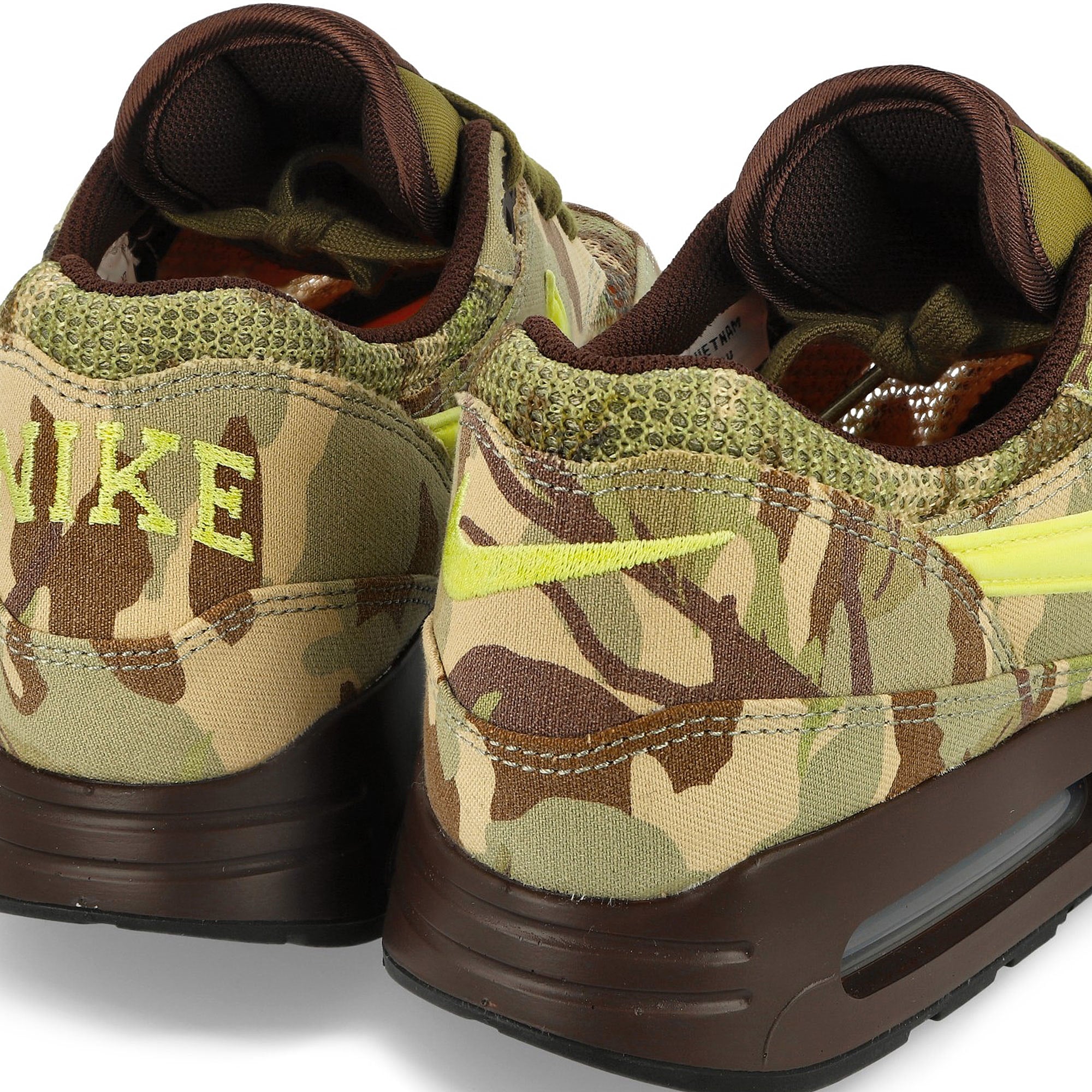 Nike Air Max 1 '86 OG Earth / Light Lemon Twist - Oil Green - Black Low Top Sneakers Detailfoto | Overkill