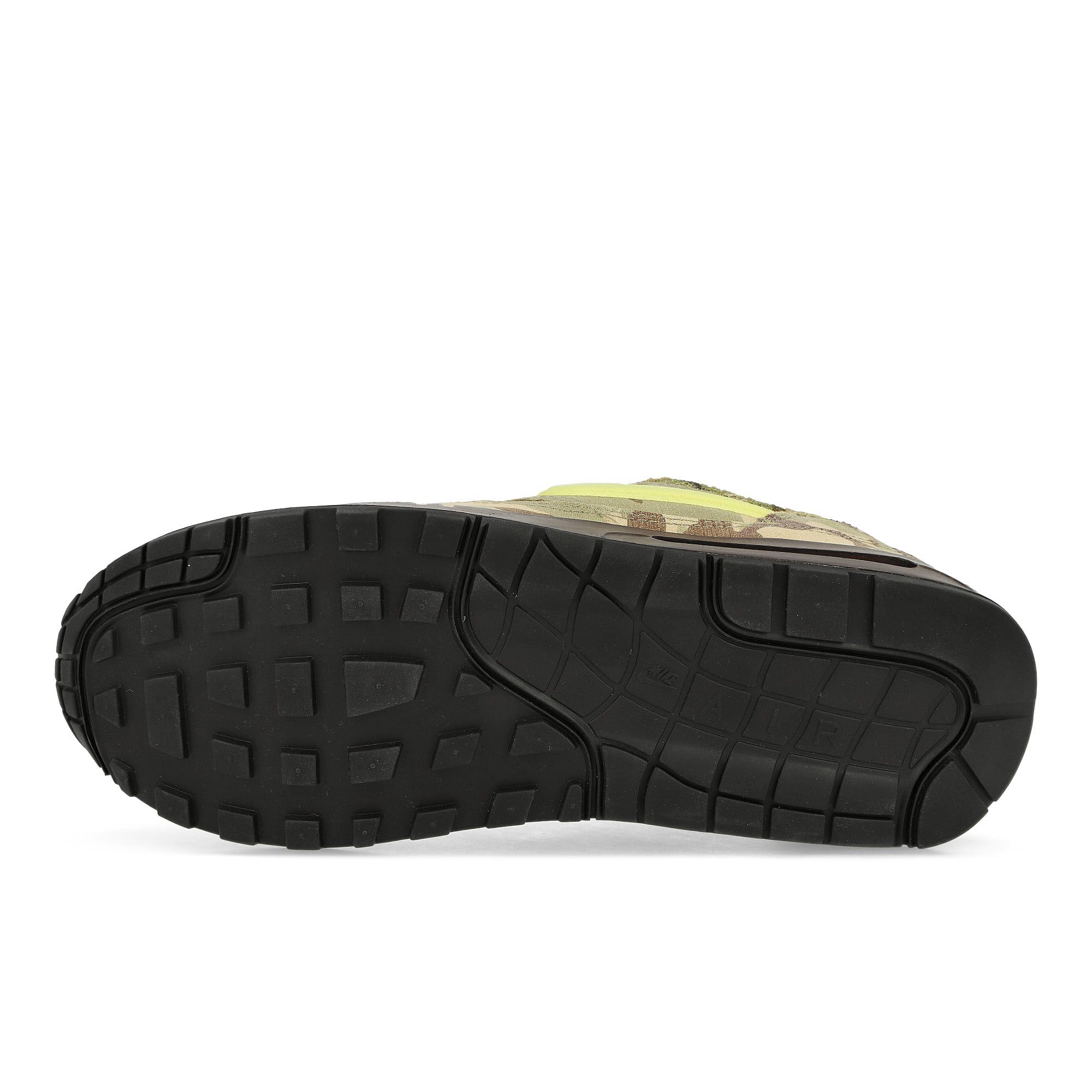 Nike Air Max 1 '86 OG Earth / Light Lemon Twist - Oil Green - Black Low Top Sneakers Detail View 2 | Overkill