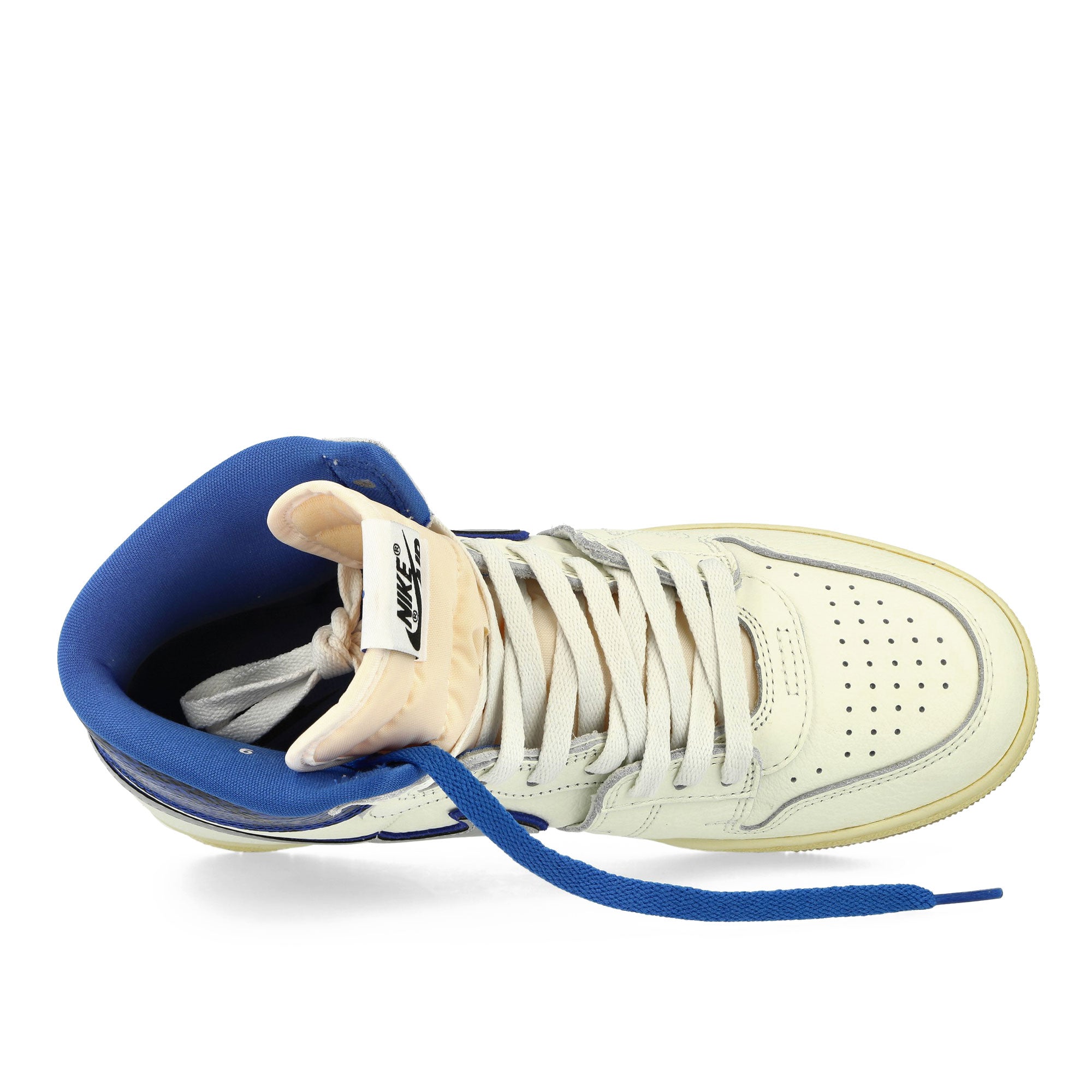 Jordan Air Ship PE SP Sail / Black - Game Royal - Metallic Platinum High Top Sneakers Detailfoto | Overkill