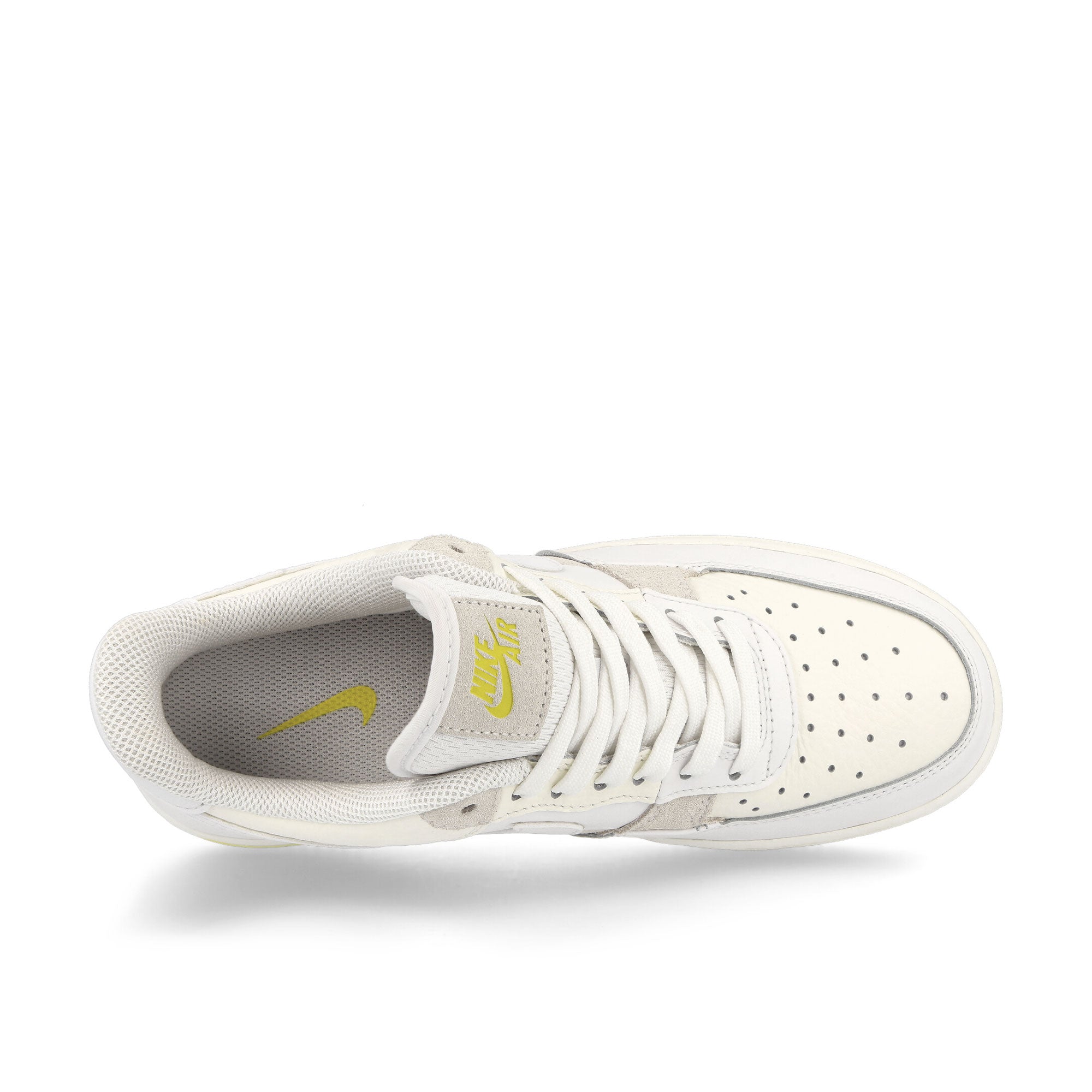 Nike Wmns Air Force 1 07 Low Summit White-White - Opti Yellow - Sail Low Top Sneakers Detail View 1 | Overkill