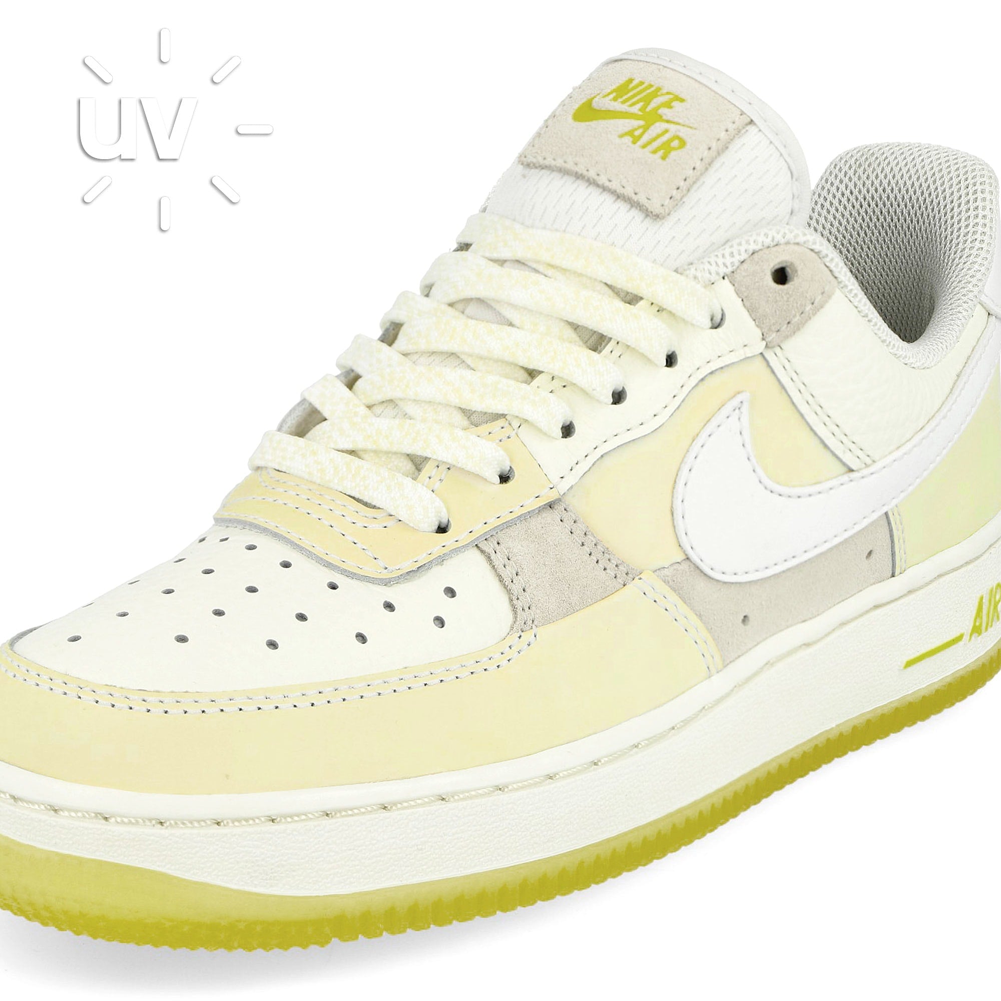 Nike Wmns Air Force 1 07 Low Summit White-White - Opti Yellow - Sail Low Top Sneakers Material | Overkill