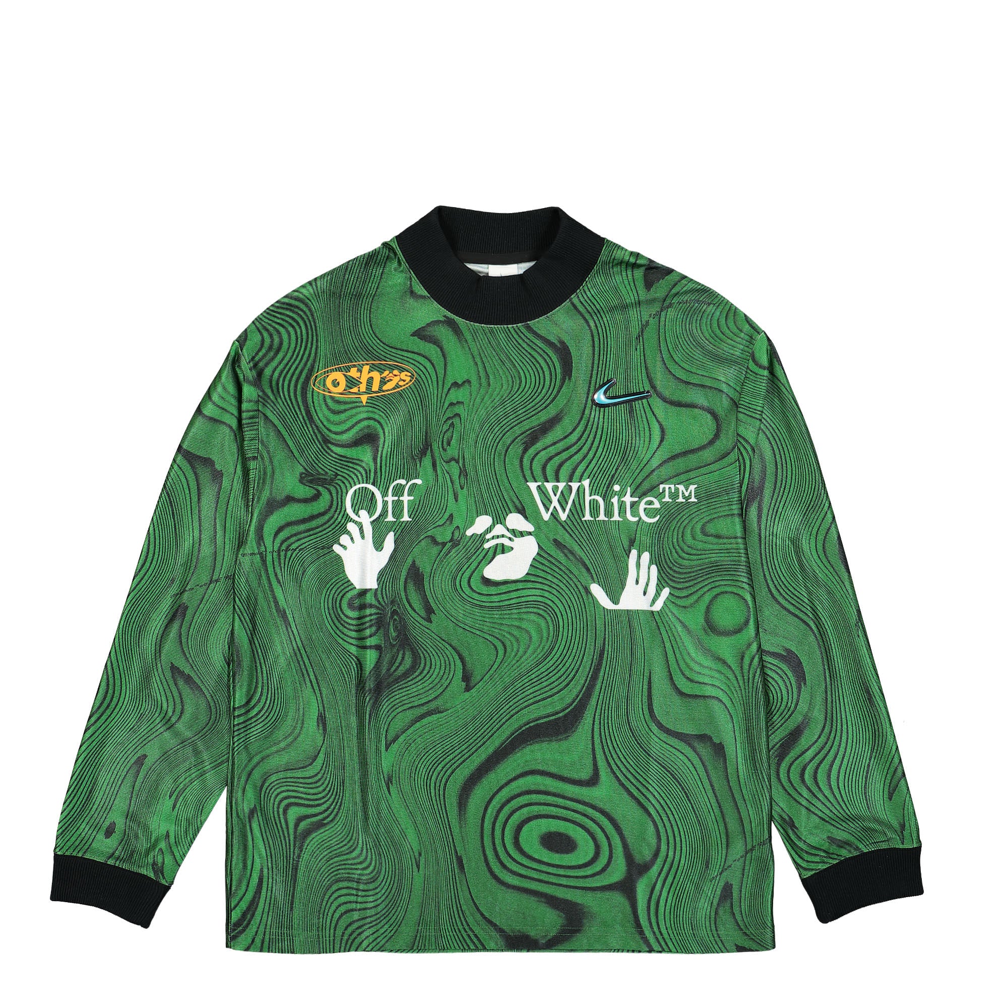 Nike Off-White x Nike AOP Jersey Kelly Green Longsleeves FQ0997 389 | Overkill