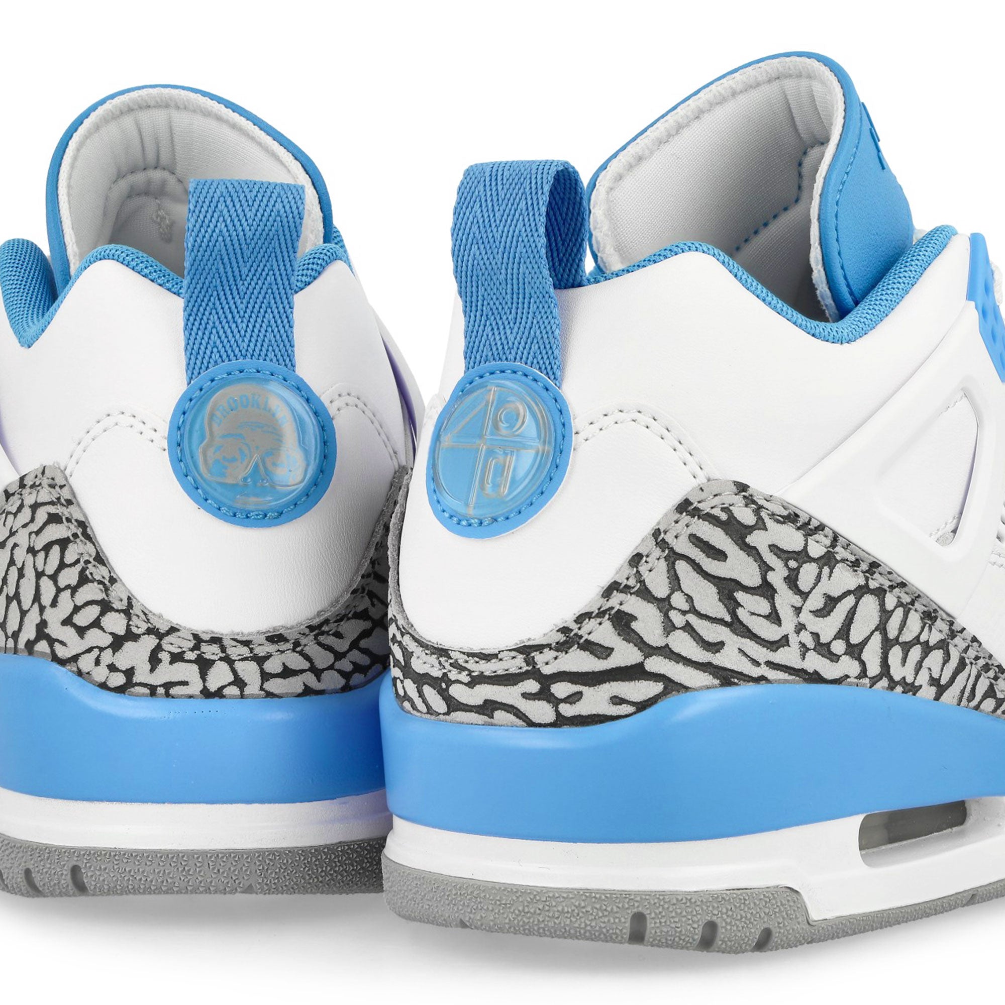 Jordan Spizike Low White / University / Blue-Wolf Grey Mid Top Sneakers Detailfoto | Overkill