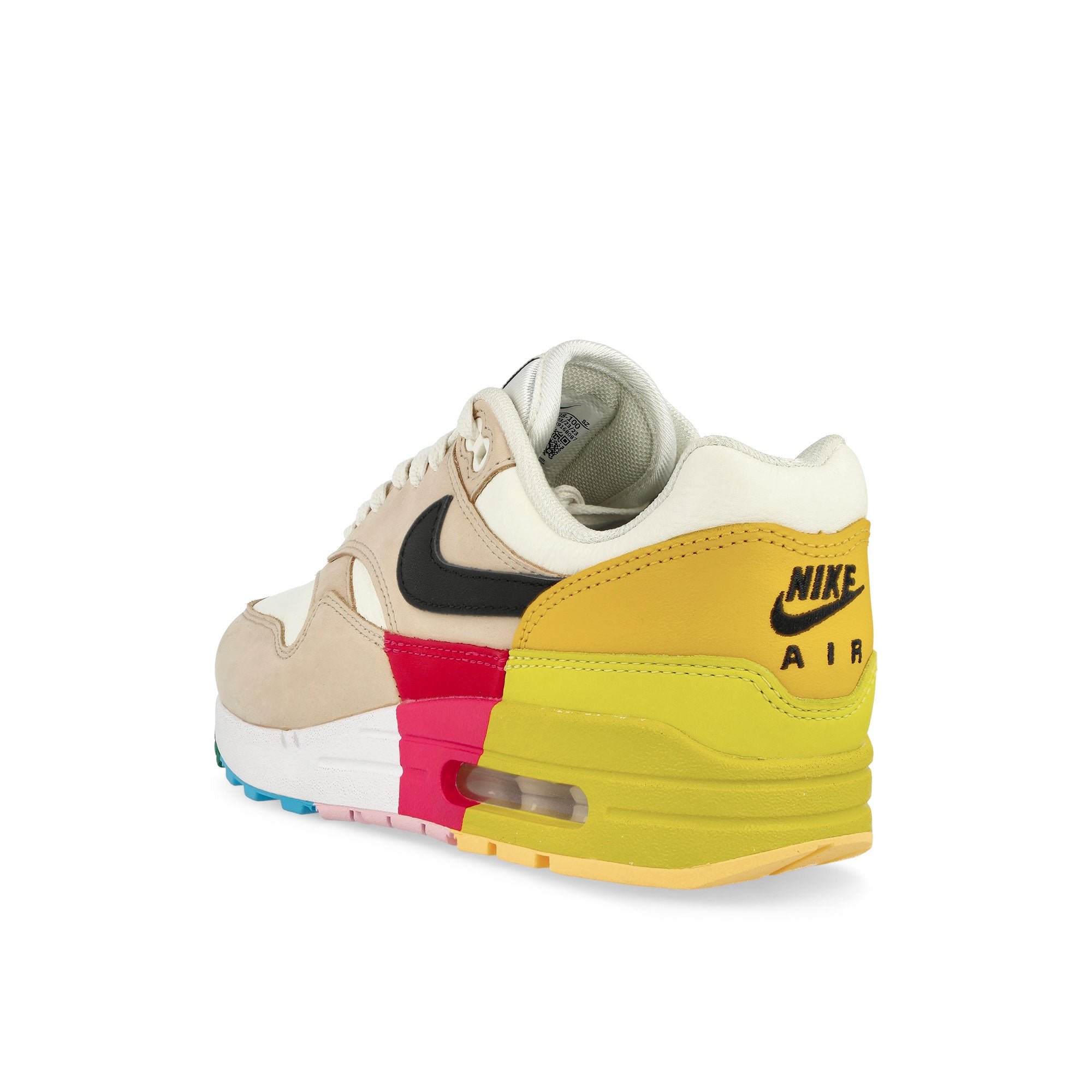 Nike Wmns Air Max 1 87 Sanddrift-Black - Sail - University Gold Low Top Sneakers Close Up | Overkill