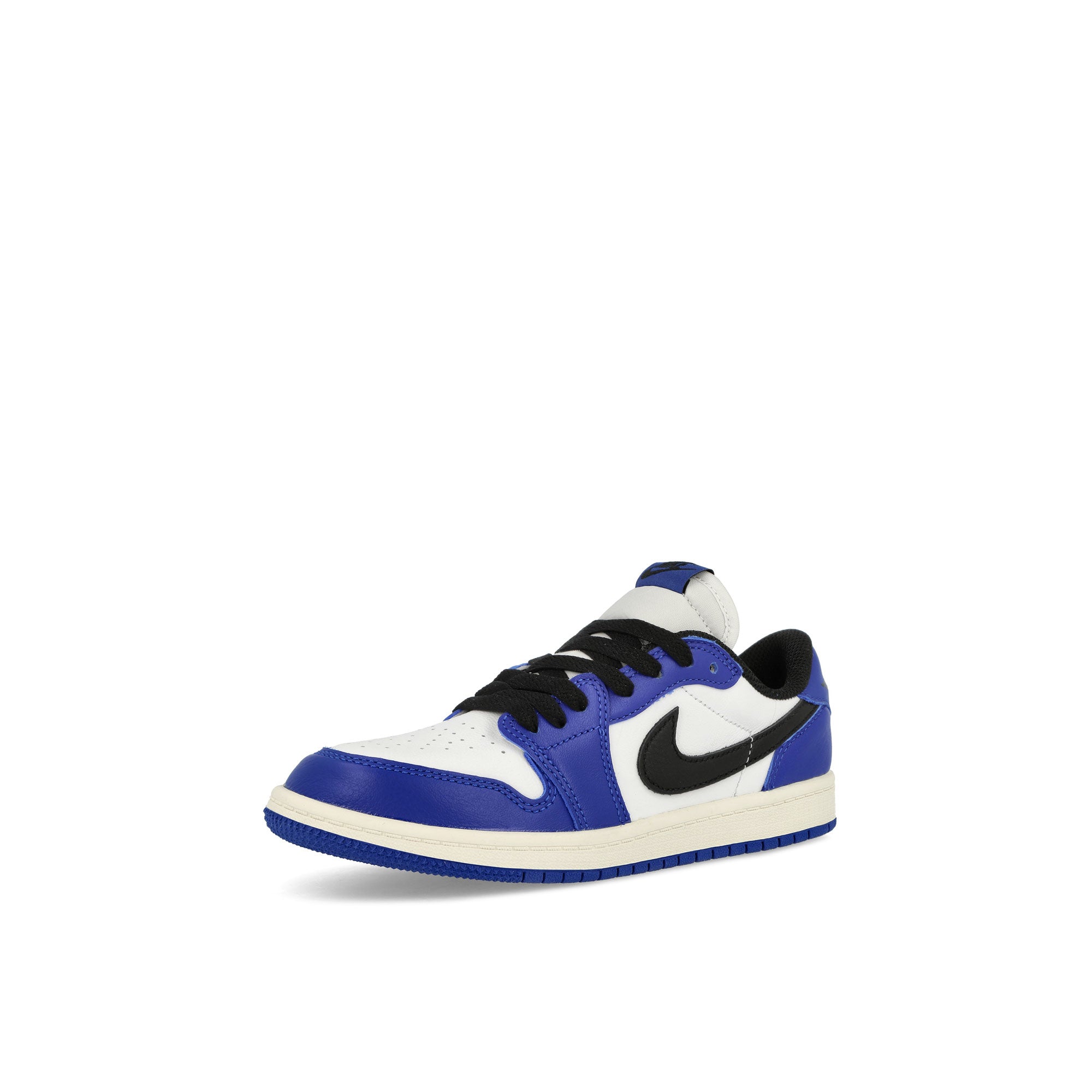 Jordan 1 Retro Low OG PS White / Black - Game Royal - Sail Low Top Sneakers Close Up | Overkill