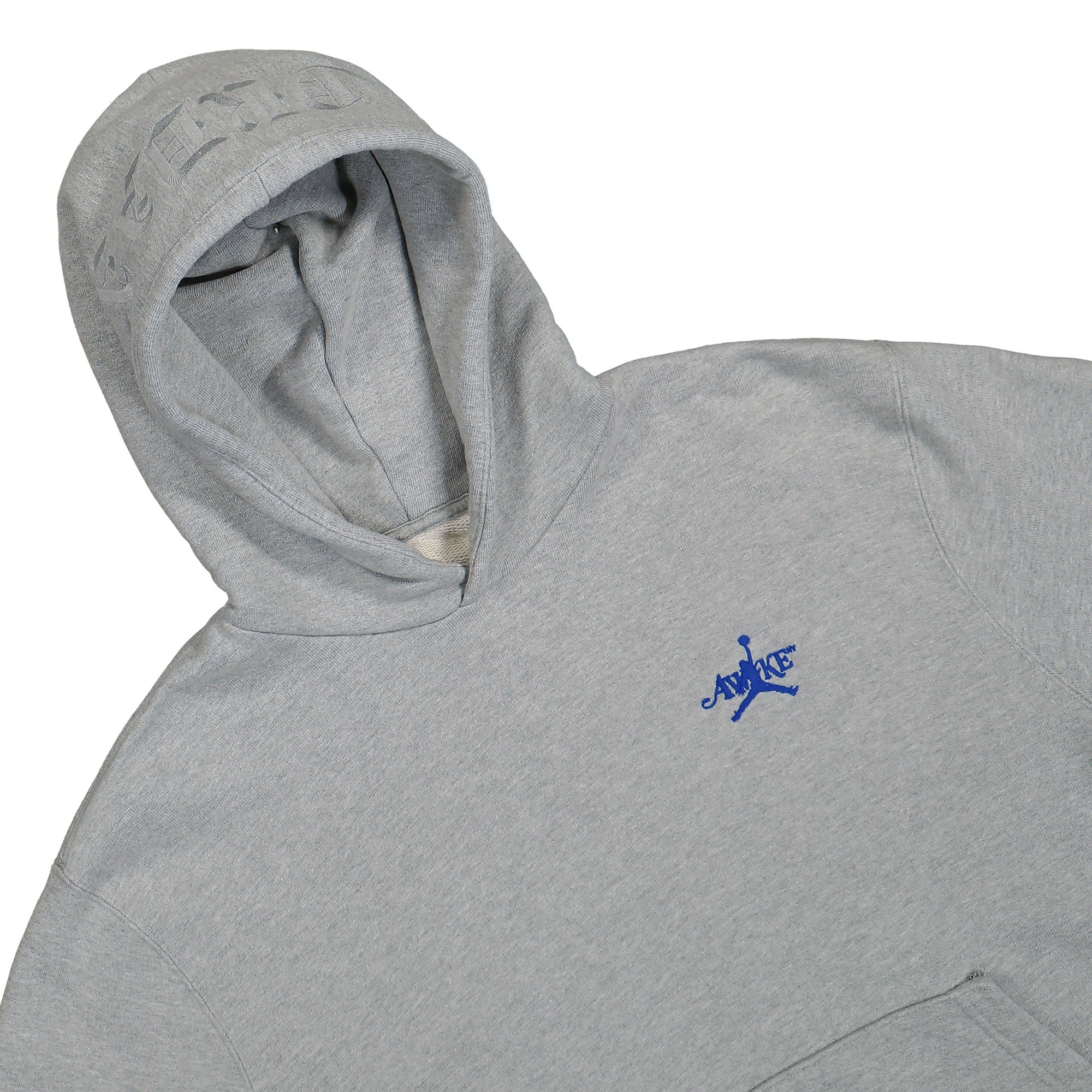 Jordan Fleece Hoodie Dark Grey Heather / Black / Game Royal Hoodies Close-up | Overkill