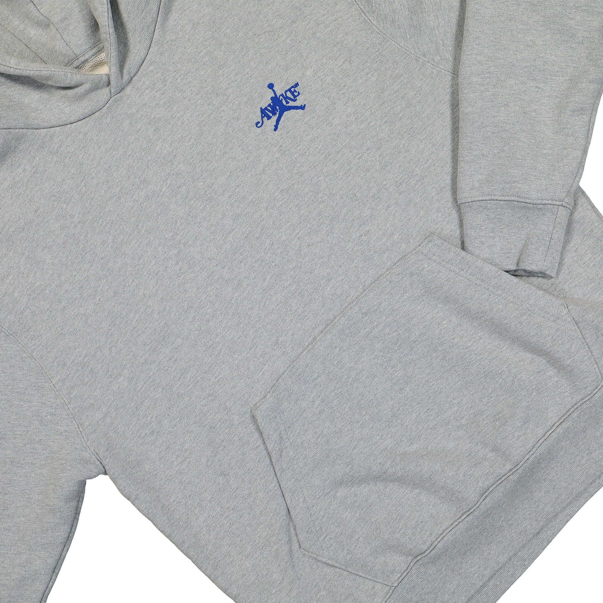 Jordan Fleece Hoodie Dark Grey Heather / Black / Game Royal Hoodies Detailfoto | Overkill