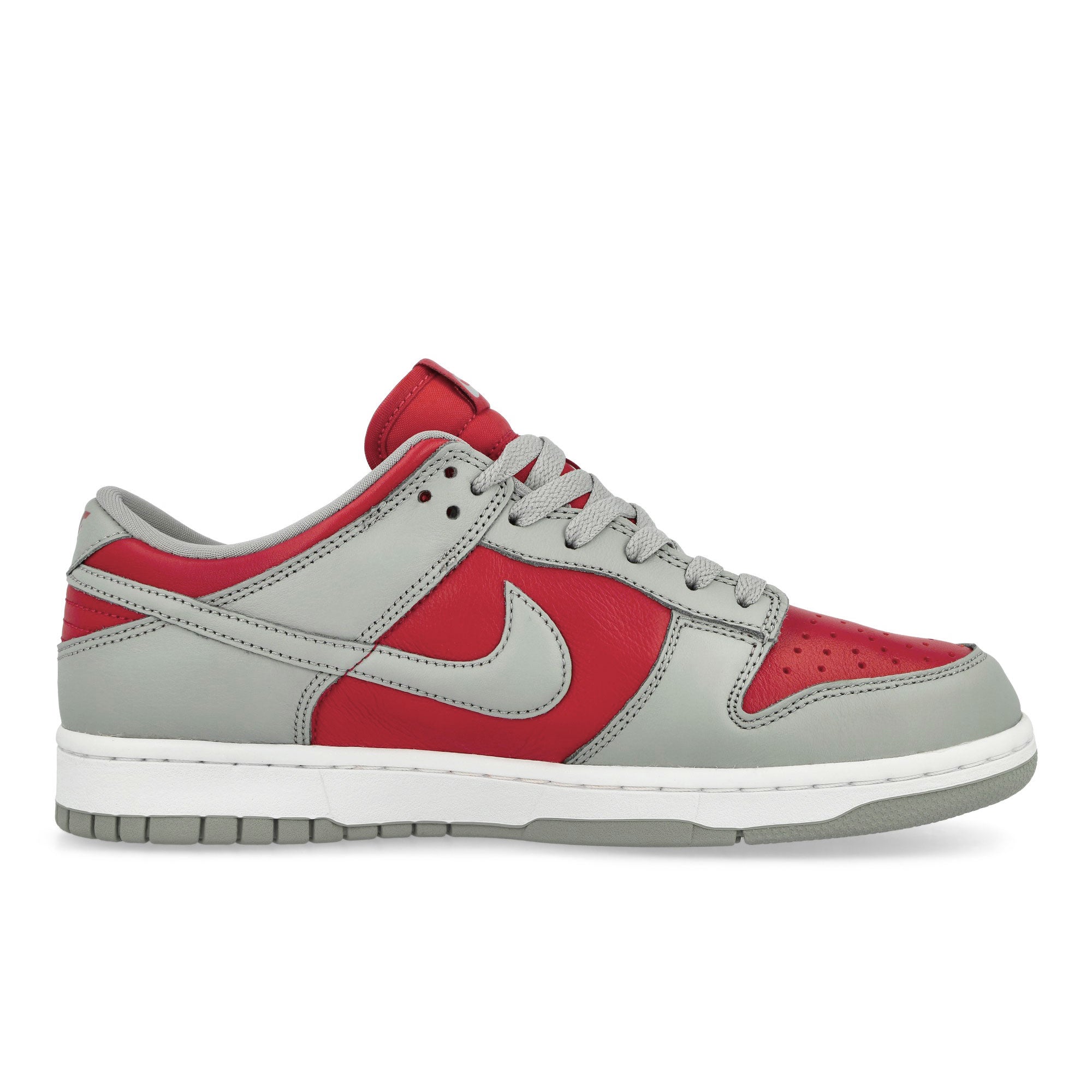 Nike Dunk Low Varsity Red / Silver - White Low Top Sneakers Silhouette | Overkill