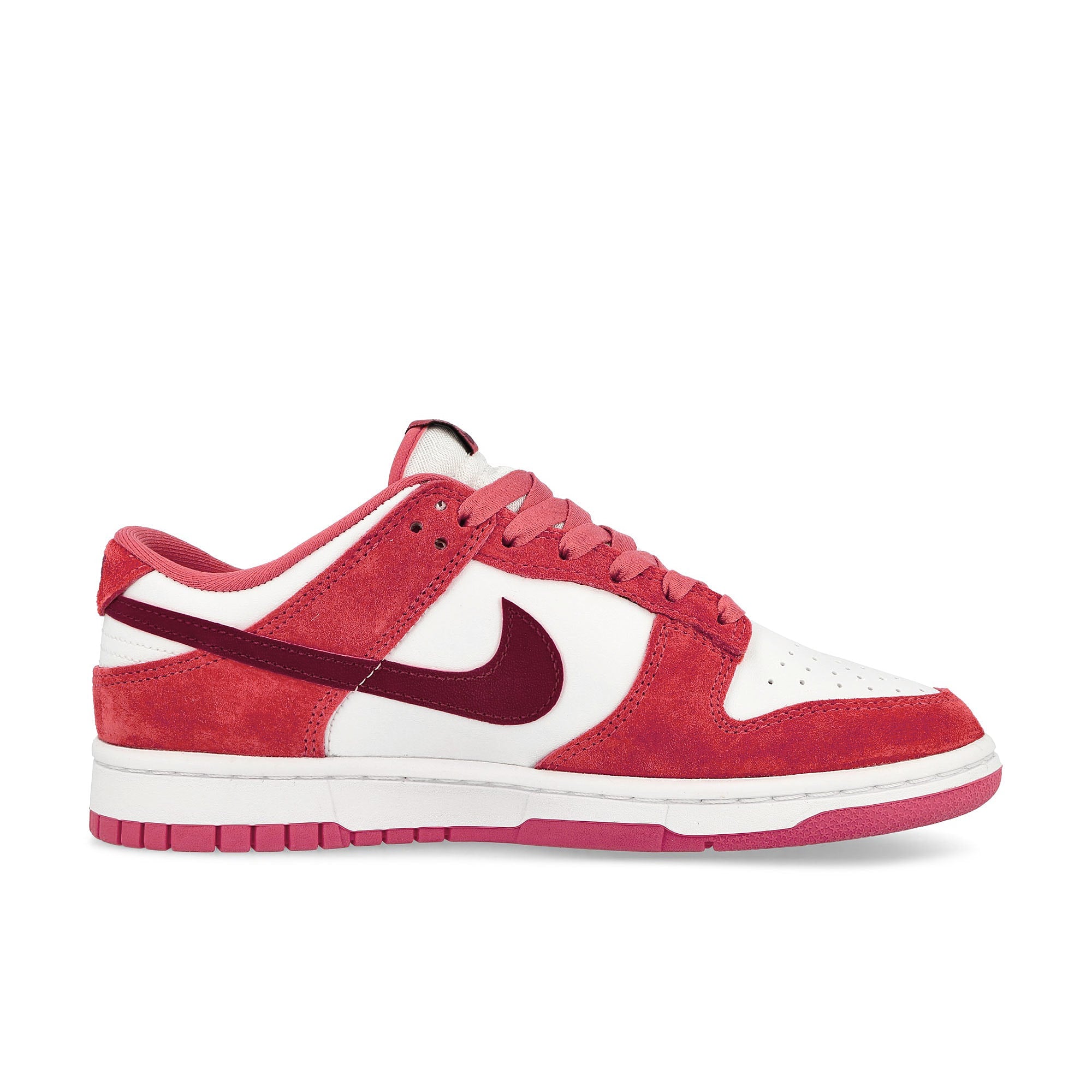 Nike W Dunk Low White / Team Red – Adobe - Dragon Red Low Top Sneakers Silhouette | Overkill