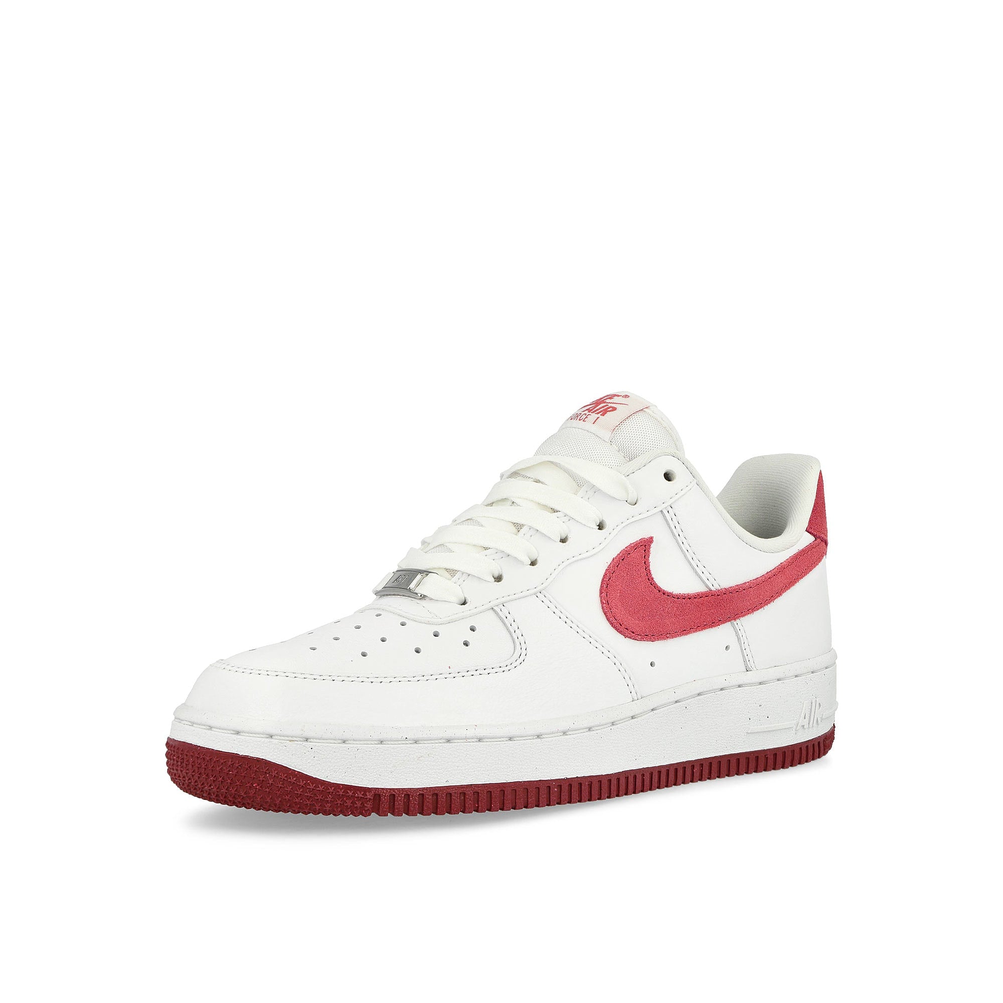 Nike W Air Force 1 '07 White / Adobe - Team Red - Dragon Red Low Top Sneakers Close Up | Overkill