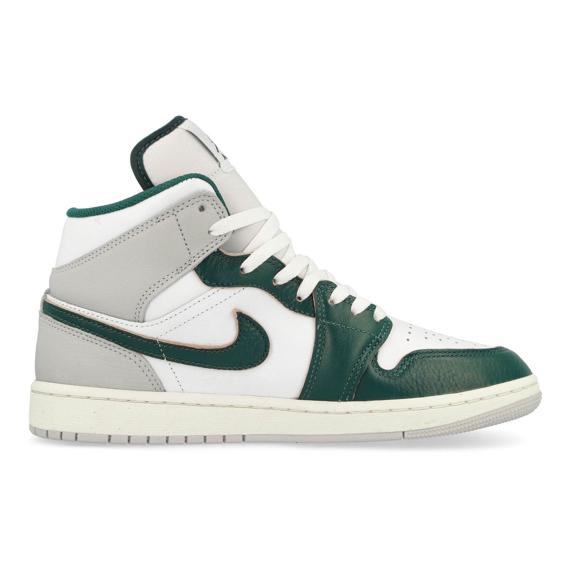Jordan Air Jordan 1 Mid SE White / Oxidized Green - Sail - Neutral Grey Mid Top Sneakers Silhouette | Overkill