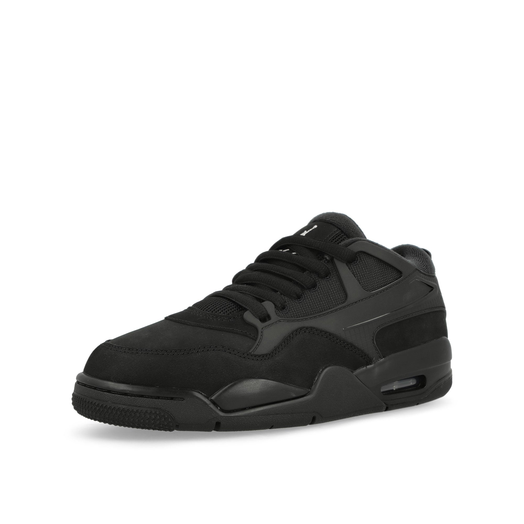 Jordan Air Jordan 4 RM Black / White Low Top Sneakers Close Up | Overkill