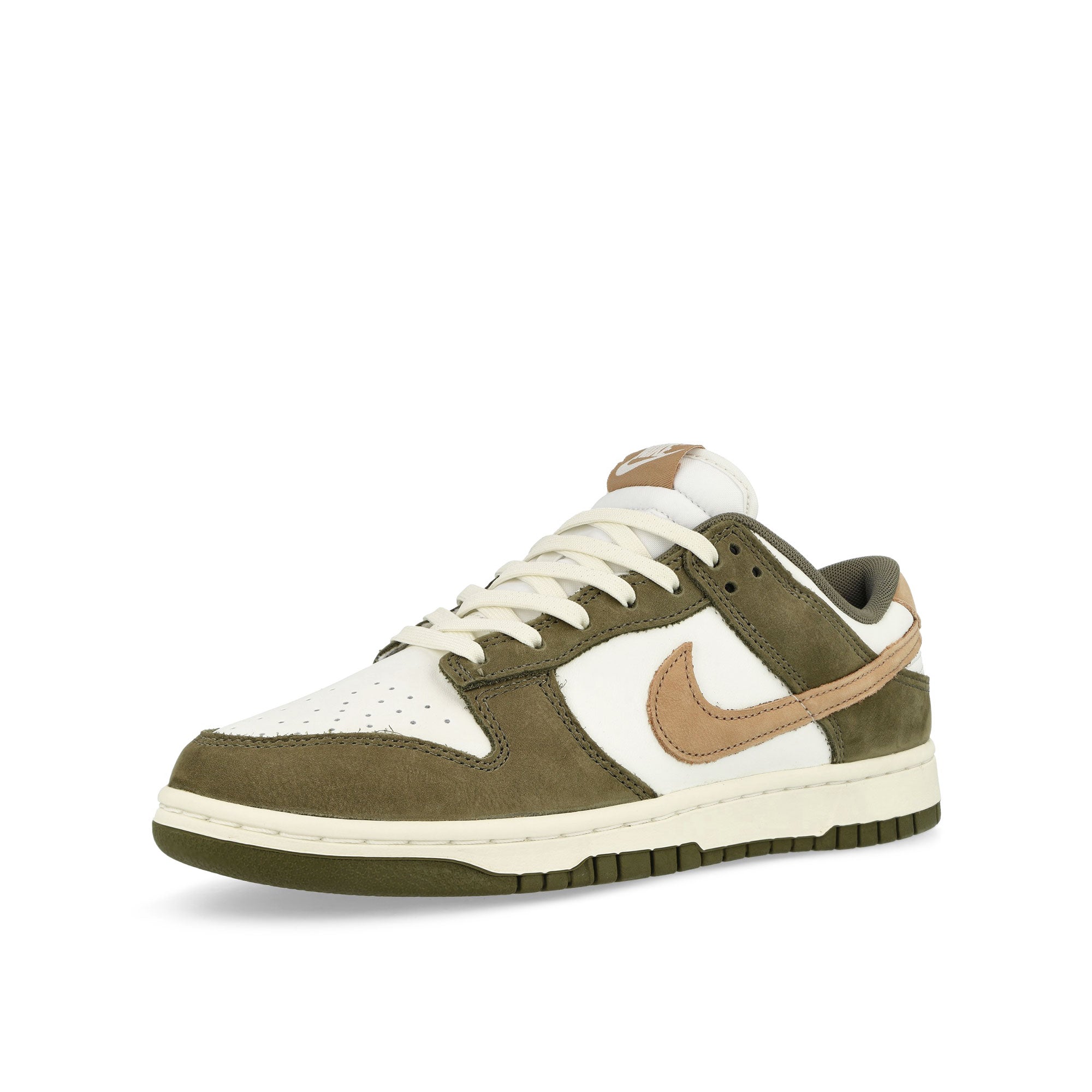 Nike Dunk Low Retro Premium Medium Olive /Hemp - Summit White - Sail Low Top Sneakers Close Up | Overkill
