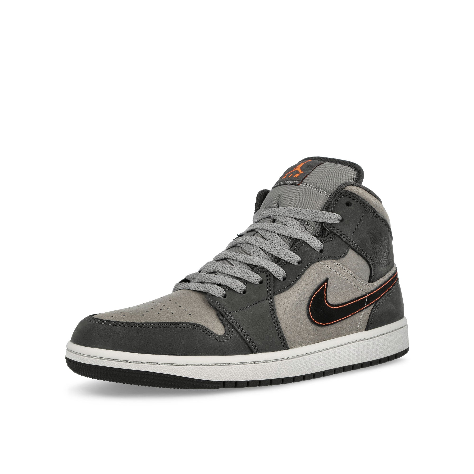 Jordan Air Jordan 1 Mid SE Night Stadium-Black - Flat Pewter Mid Top Sneakers Close Up | Overkill