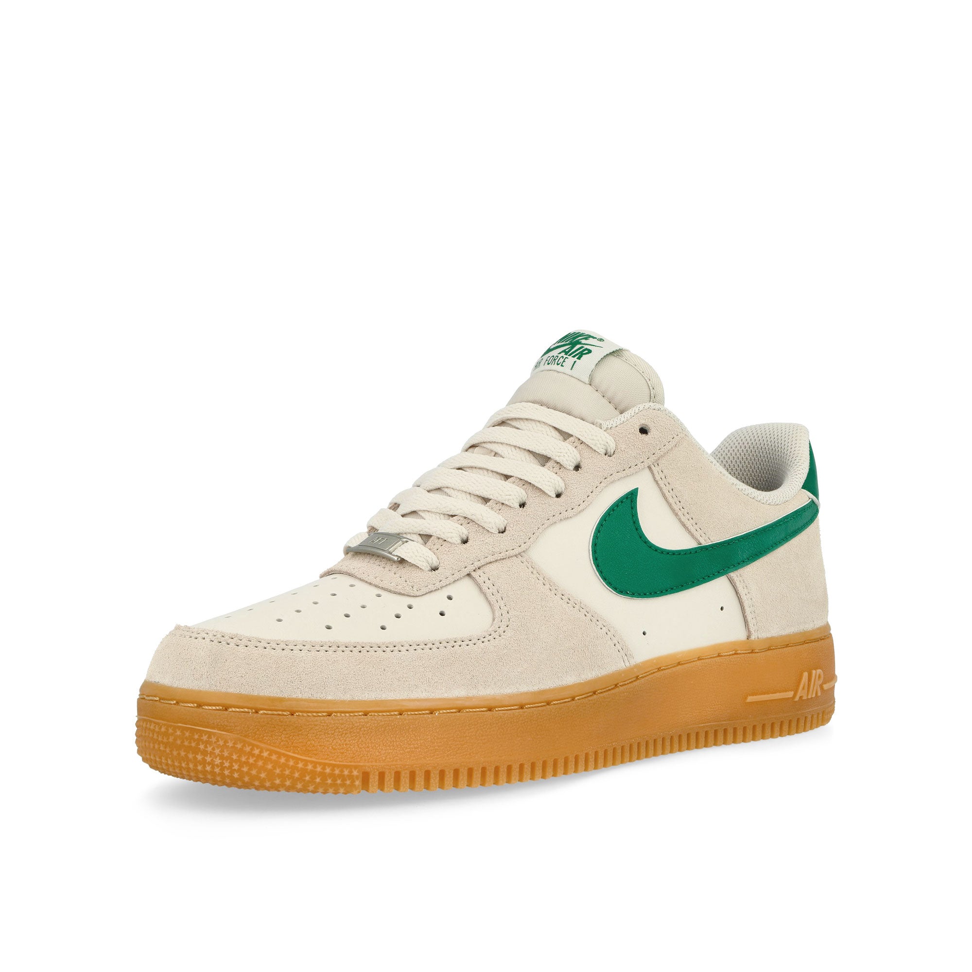 Nike Air Force 1 '07 LV8 Phantom/Malachite-Gum Yellow Low Top Sneakers Close Up | Overkill