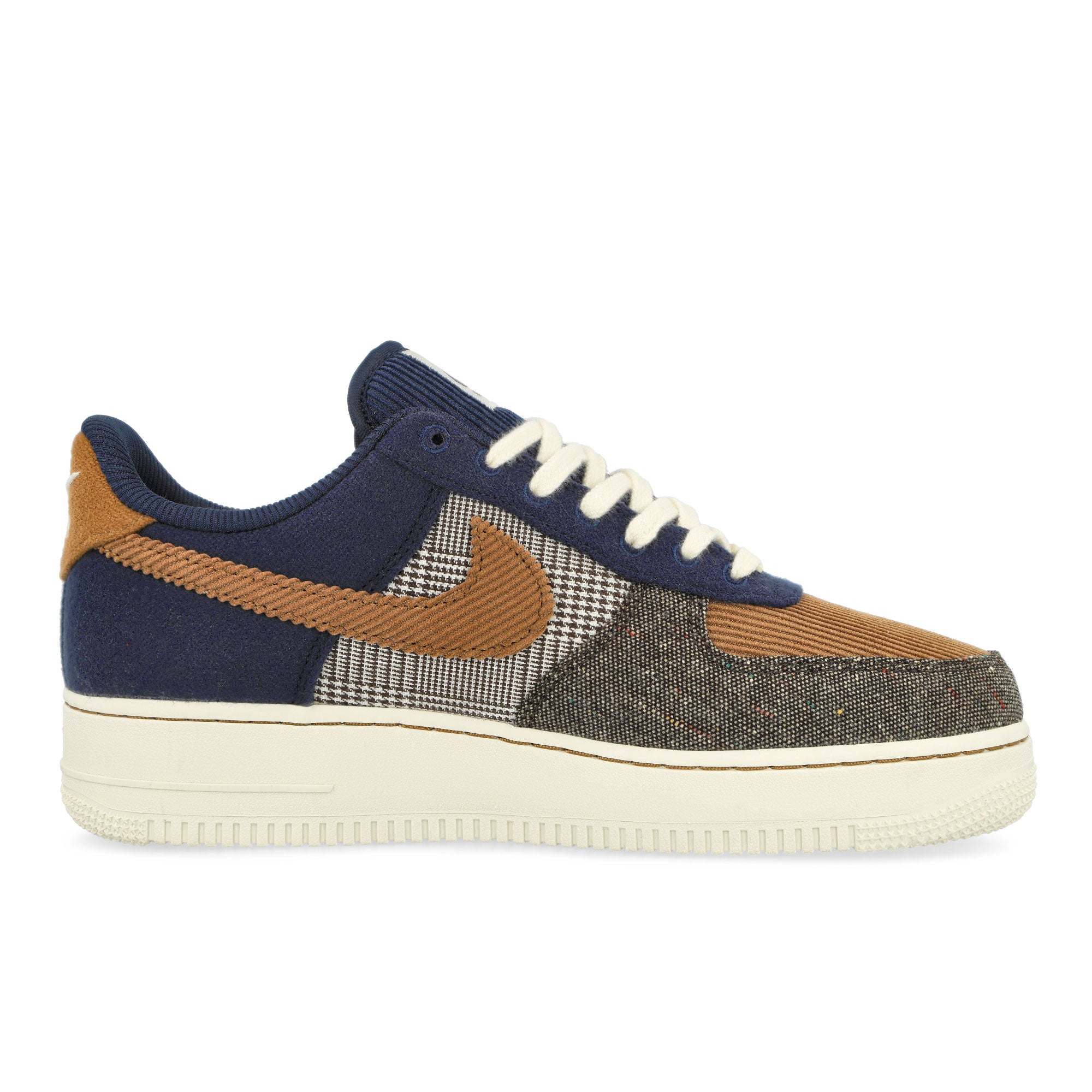 Nike Air Force 1 '07 Premium Midnight Navy / Ale Brown - Pale Ivory Low Top Sneakers Silhouette | Overkill