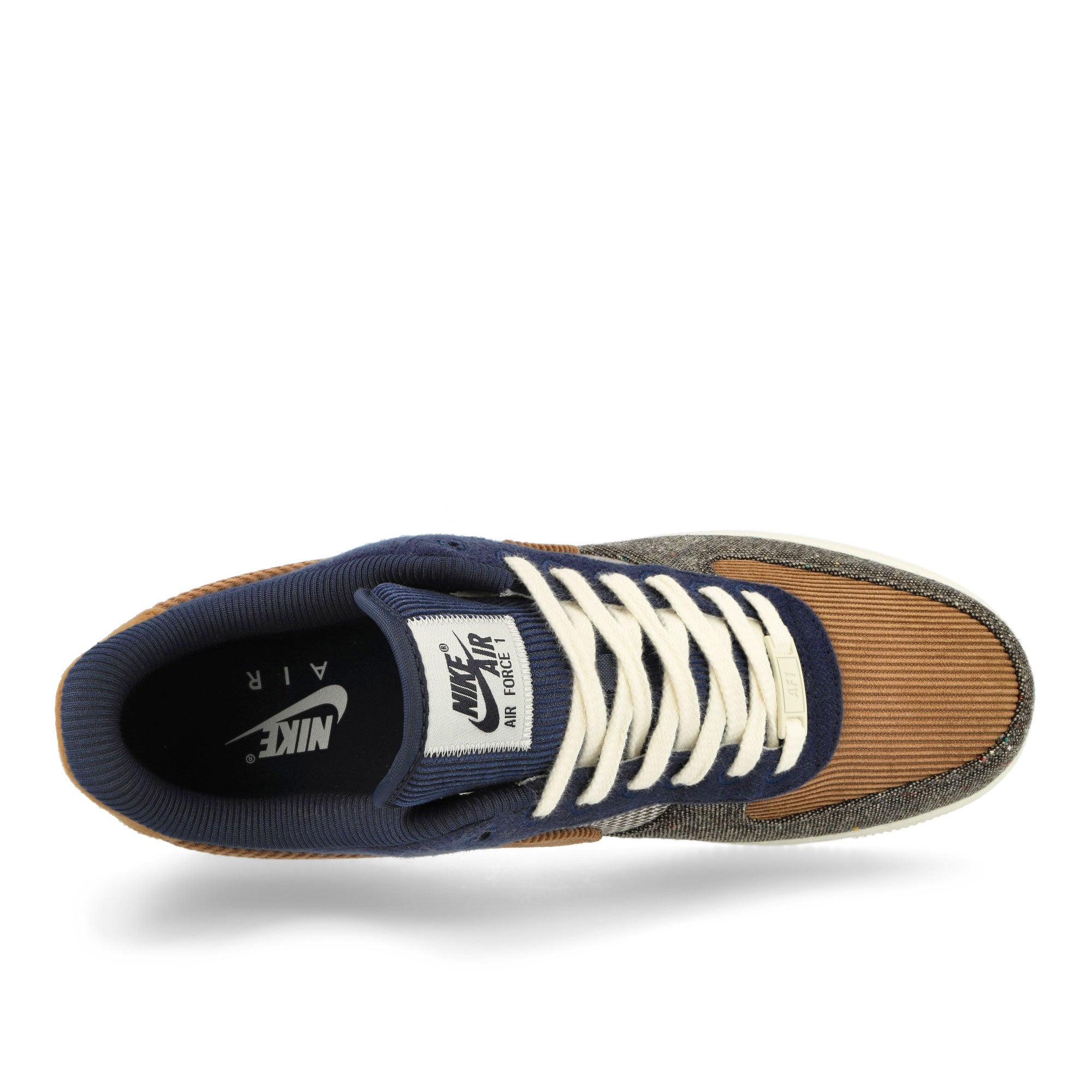 Nike Air Force 1 '07 Premium Midnight Navy / Ale Brown - Pale Ivory Low Top Sneakers Detailfoto | Overkill
