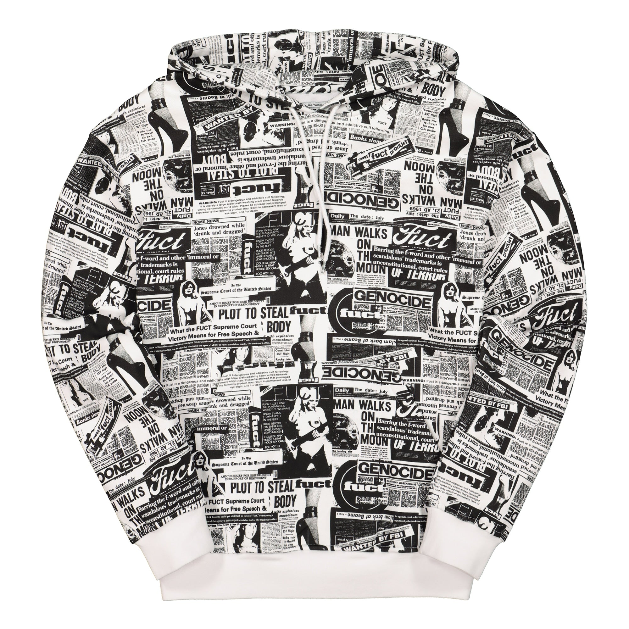 Fuct Headlines Hoody Black Hoodies FSU19014 | Overkill