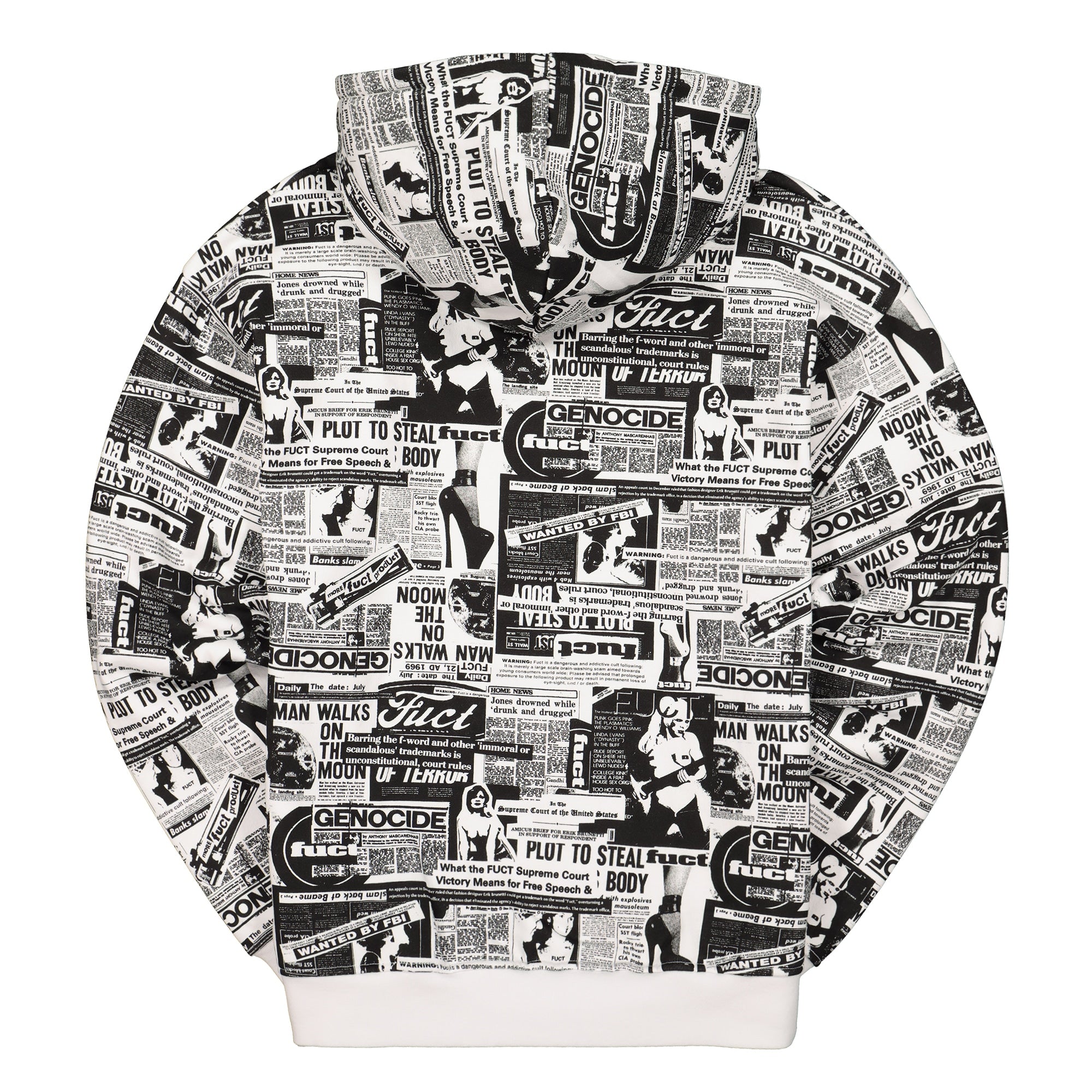 Fuct Headlines Hoody Black Hoodies Material | Overkill