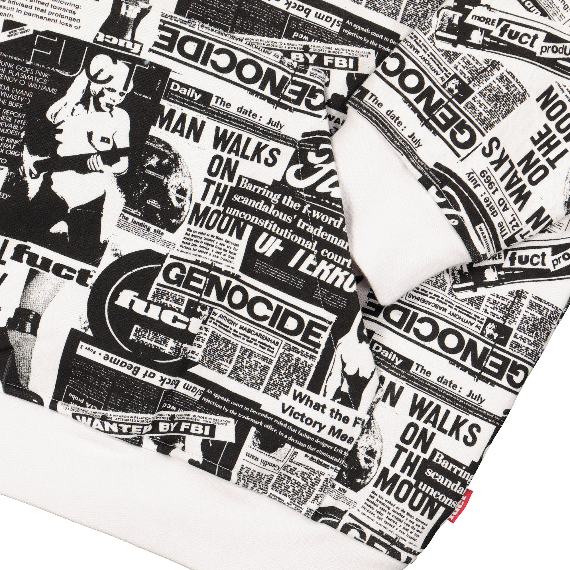 Fuct Headlines Hoody Black Hoodies Close-up | Overkill